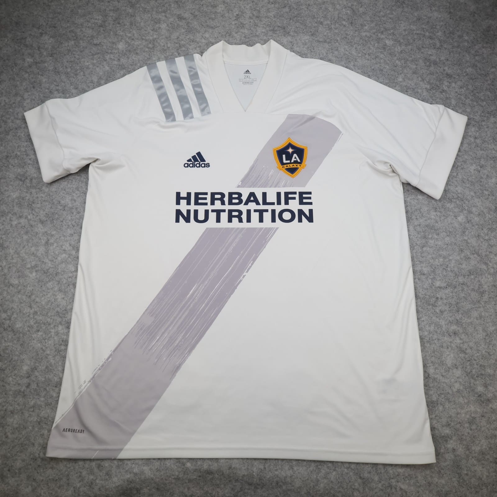LA Galaxy Football Shirt 2XL White Home Kit 2020 2021 Adidas Jersey MLS XXL