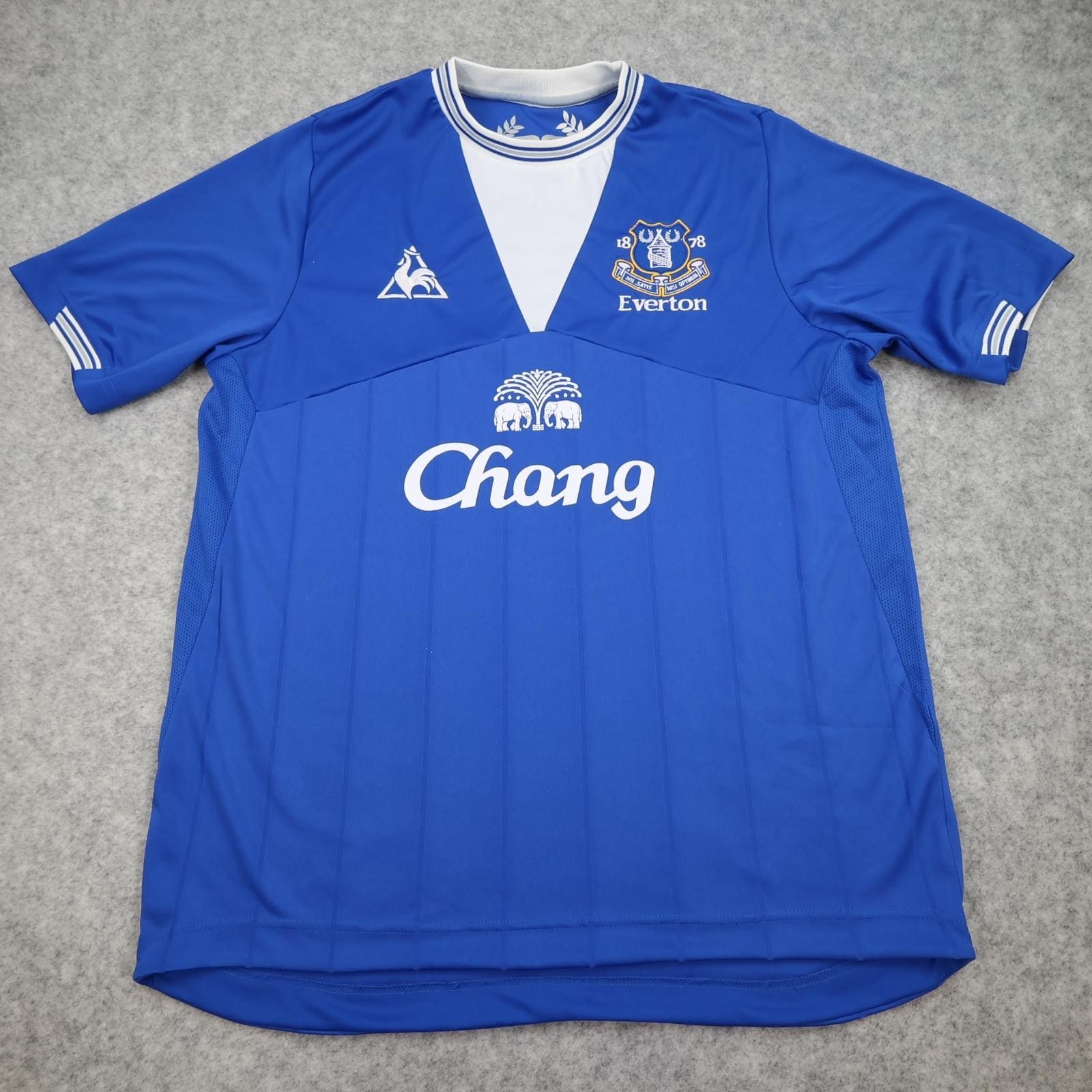 Everton Shirt Mens Large Blue Home Kit 2009 2010 Football Le Coq Sportif Chang