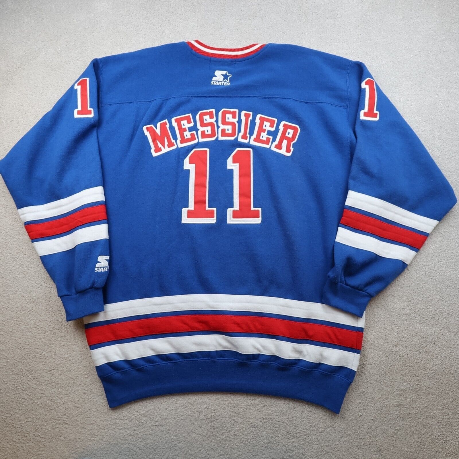 Vintage New York Rangers Jersey Large Starter NHL 1996 1997 90s Mark Messier