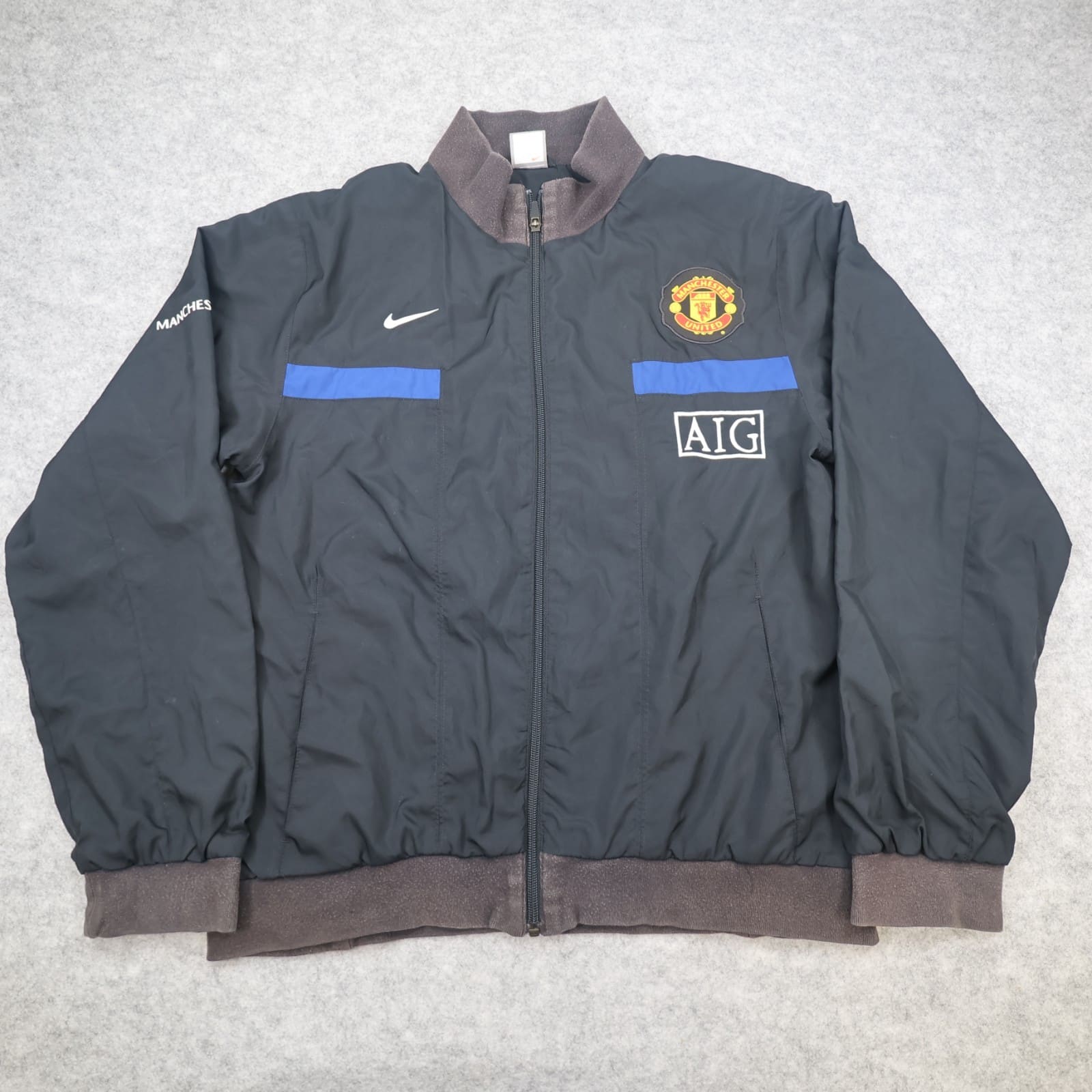 Manchester United Tracksuit Medium Black Training Jacket Top Nike 2009 2010