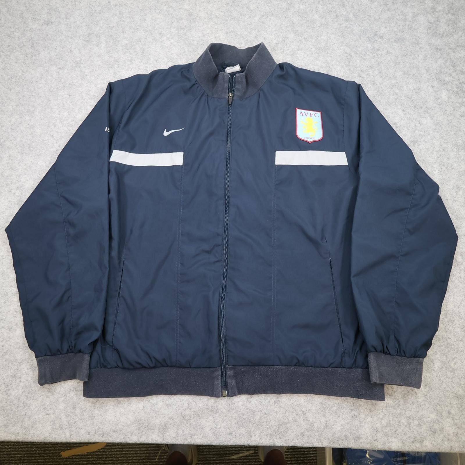 Aston Villa Jacket Mens XL Navy EPL Football Nike AVFC Crest Training