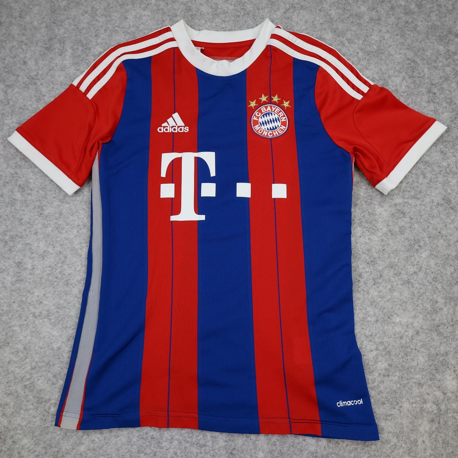 Bayern Munich Shirt Kids 13-14 Years Red Home Kit 2014 2015 Adidas Soccer Jersey