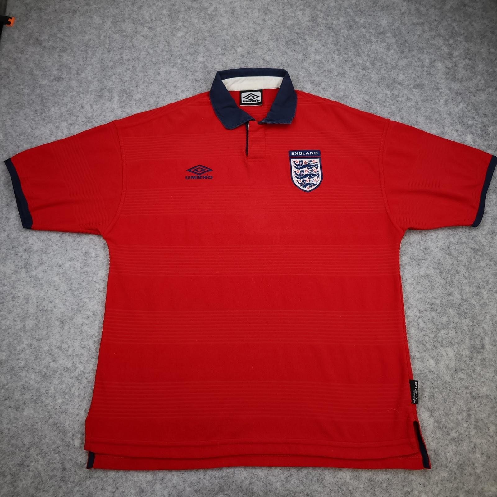 England Away Shirt Mens Large Red 1999 20001 Umbro Soccer Jersey