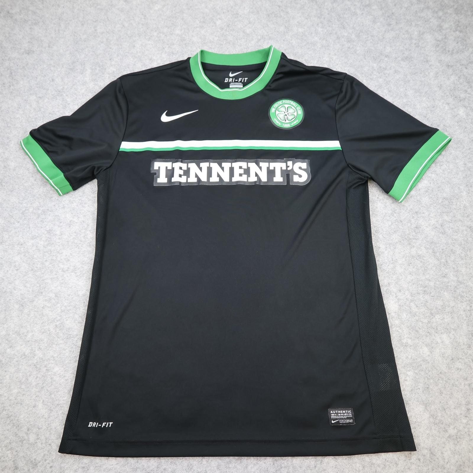 Celtic Shirt Mens Large Black Training 2011 2012 Football Nike Tennent's Jersey