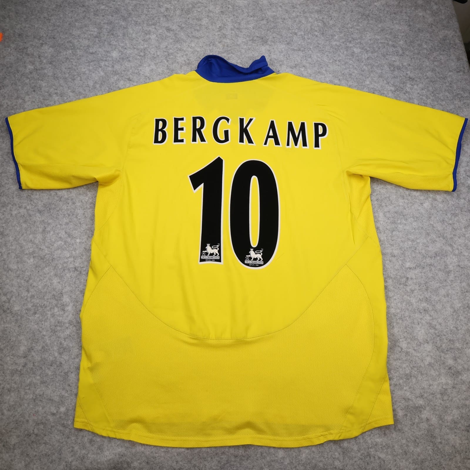 Vintage Arsenal Shirt Extra Large Yellow Away Kit 2003 2004 Bergkamp Jersey