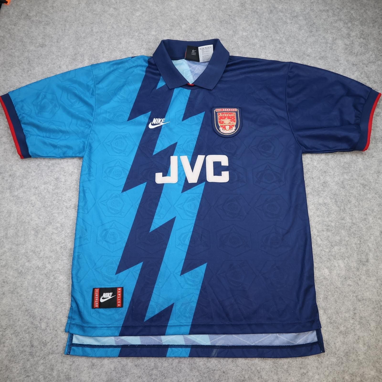 Vintage Arsenal Shirt Mens XL Blue Away 1995 1996 Football Nike JVC Jersey UK