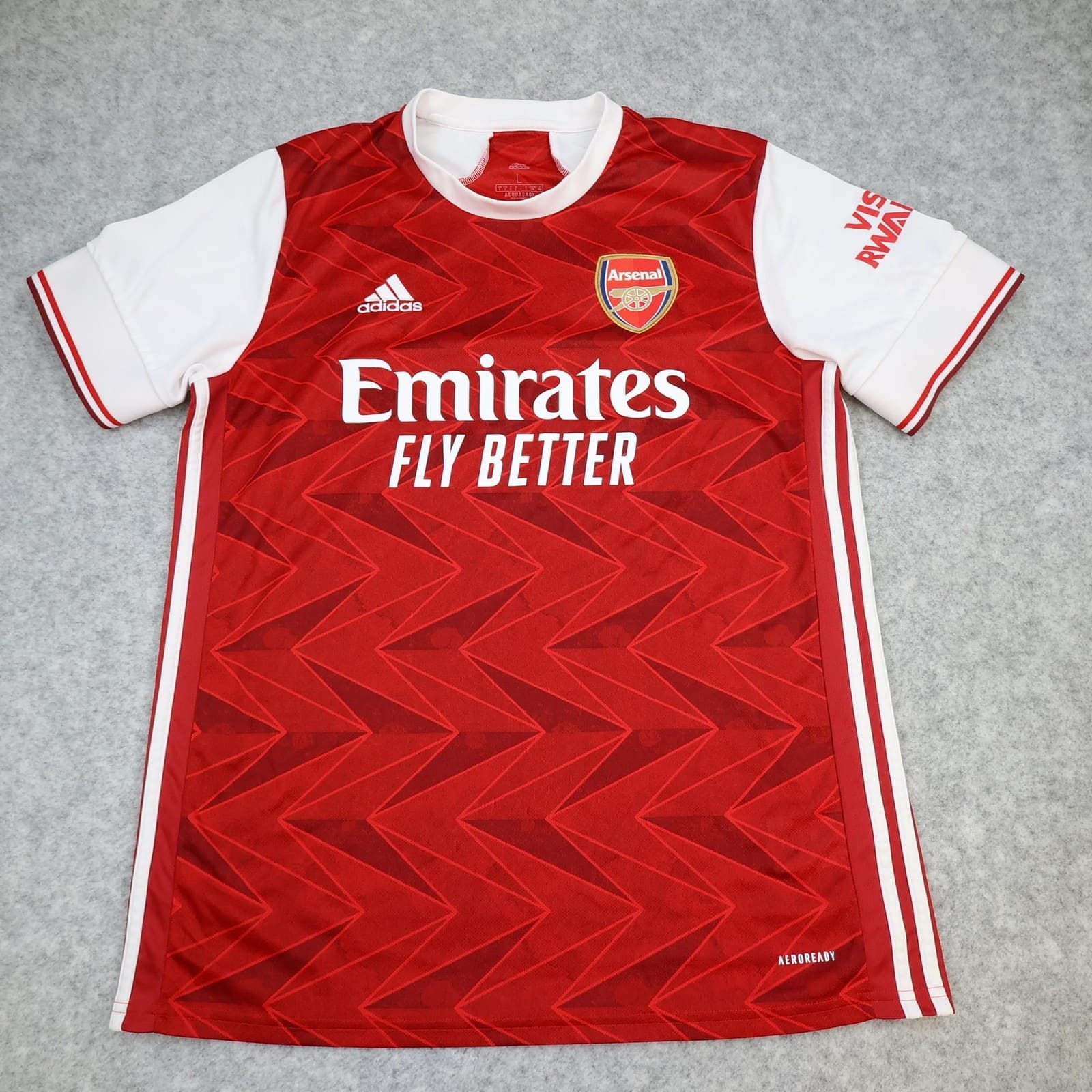 Arsenal Shirt Mens Large Red Home 2020 2021 Adidas Emirates Soccer Jersey
