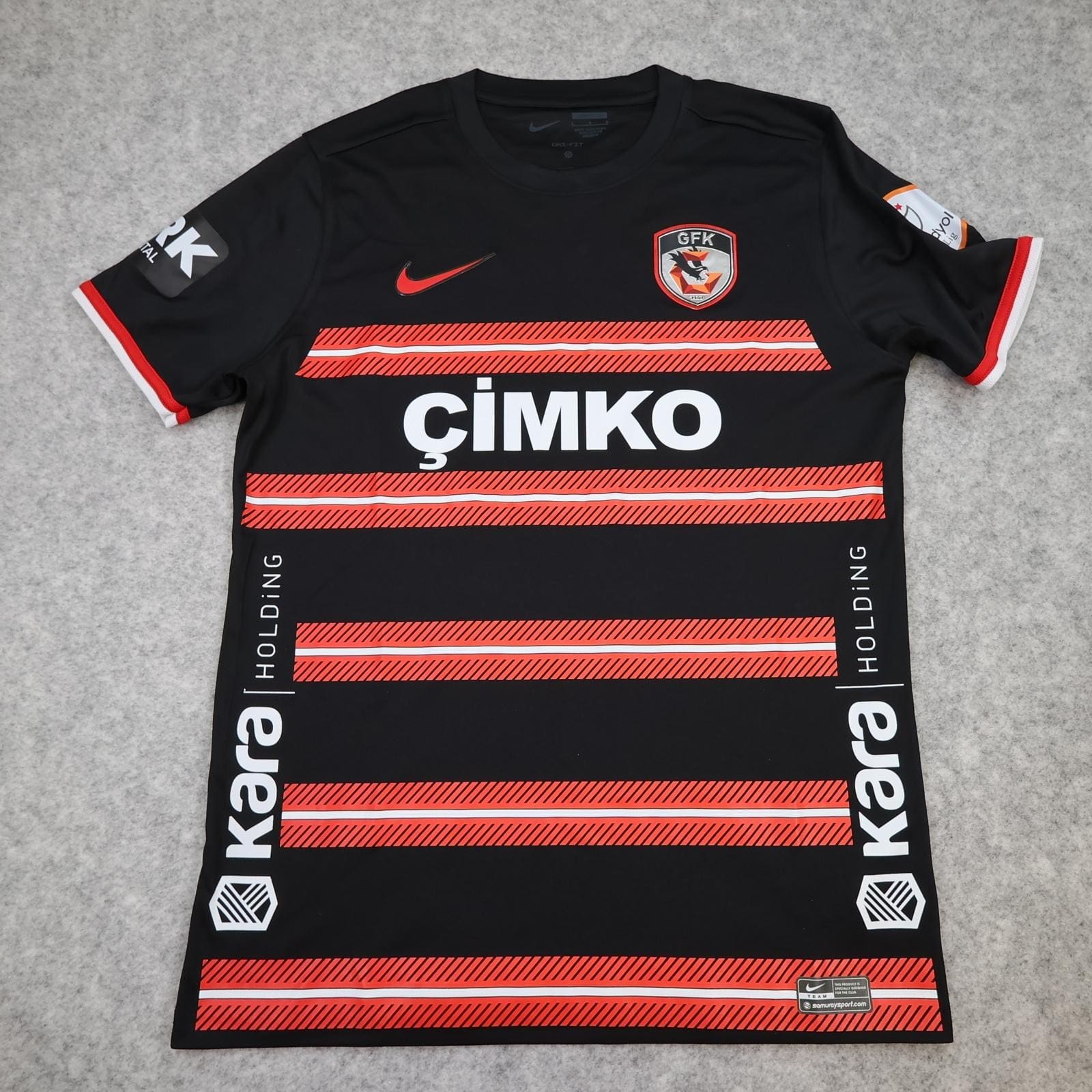 Gaziantep FK Shirt Mens Large Black Red Football Nike Dri Fit Jersey Cimko