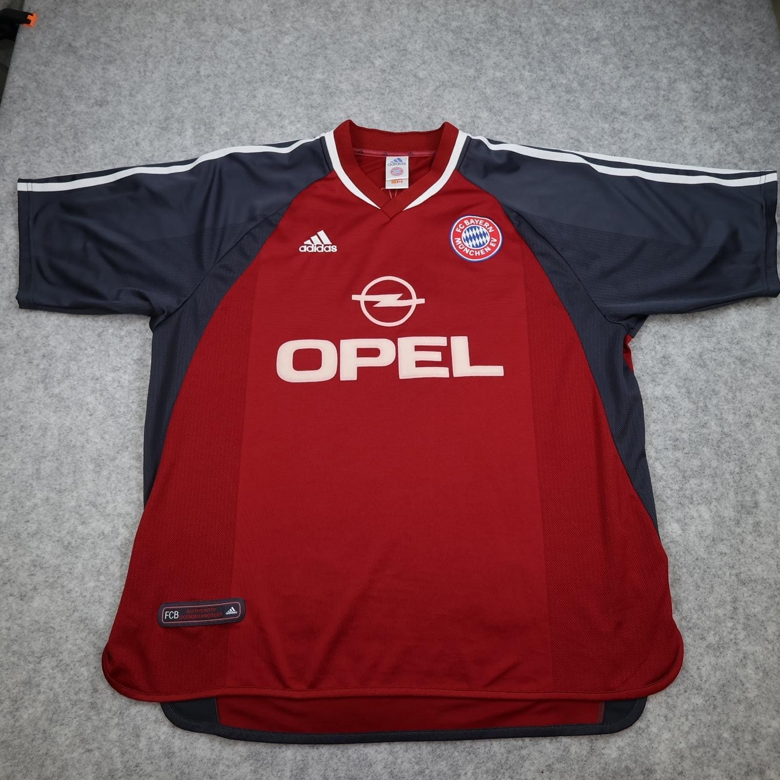 Vintage Bayern Munich Shirt Mens XL Red Home 2001 2002 Football Adidas Opel