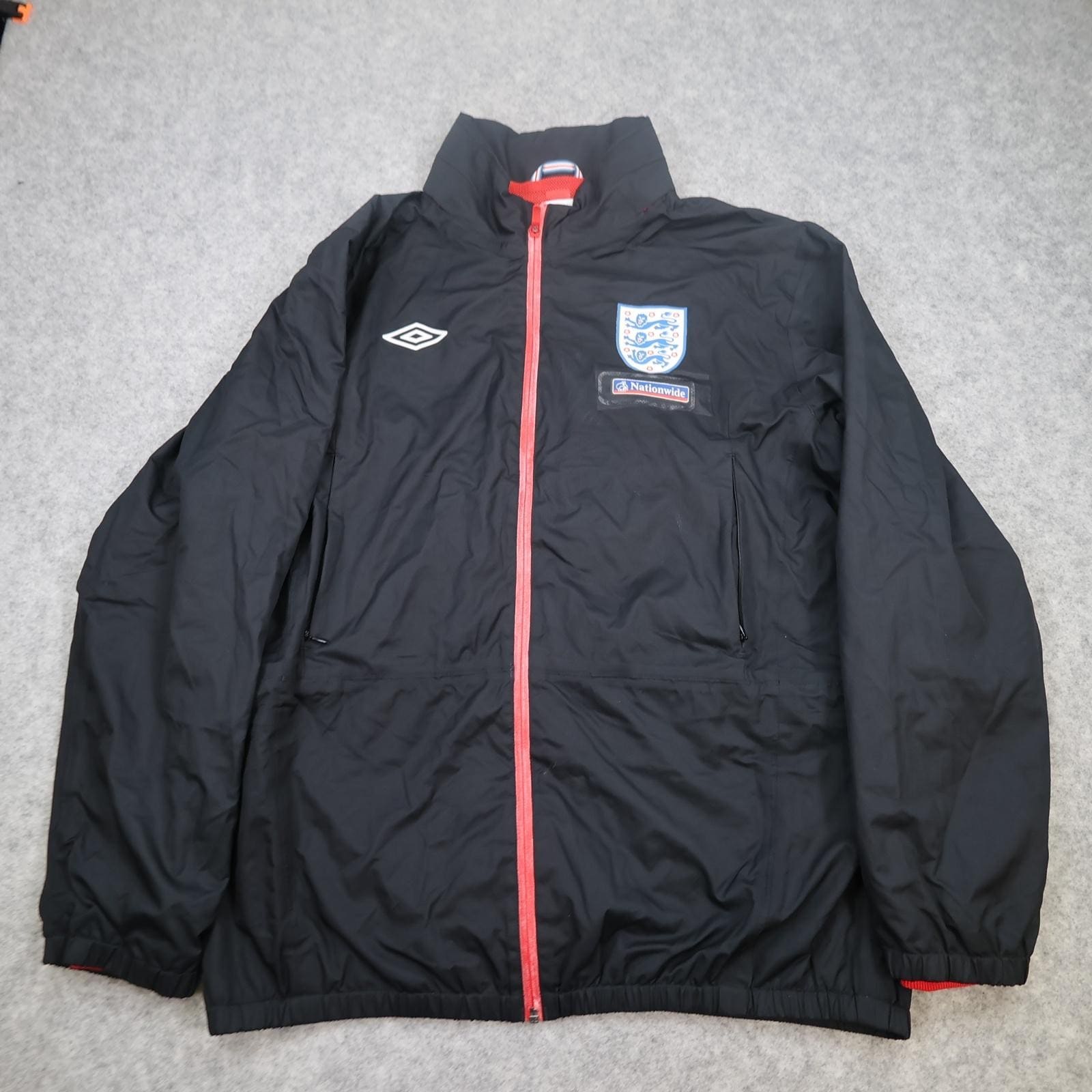 England Jacket Mens XL Black 2010 2011 Football Umbro Nationwide Training