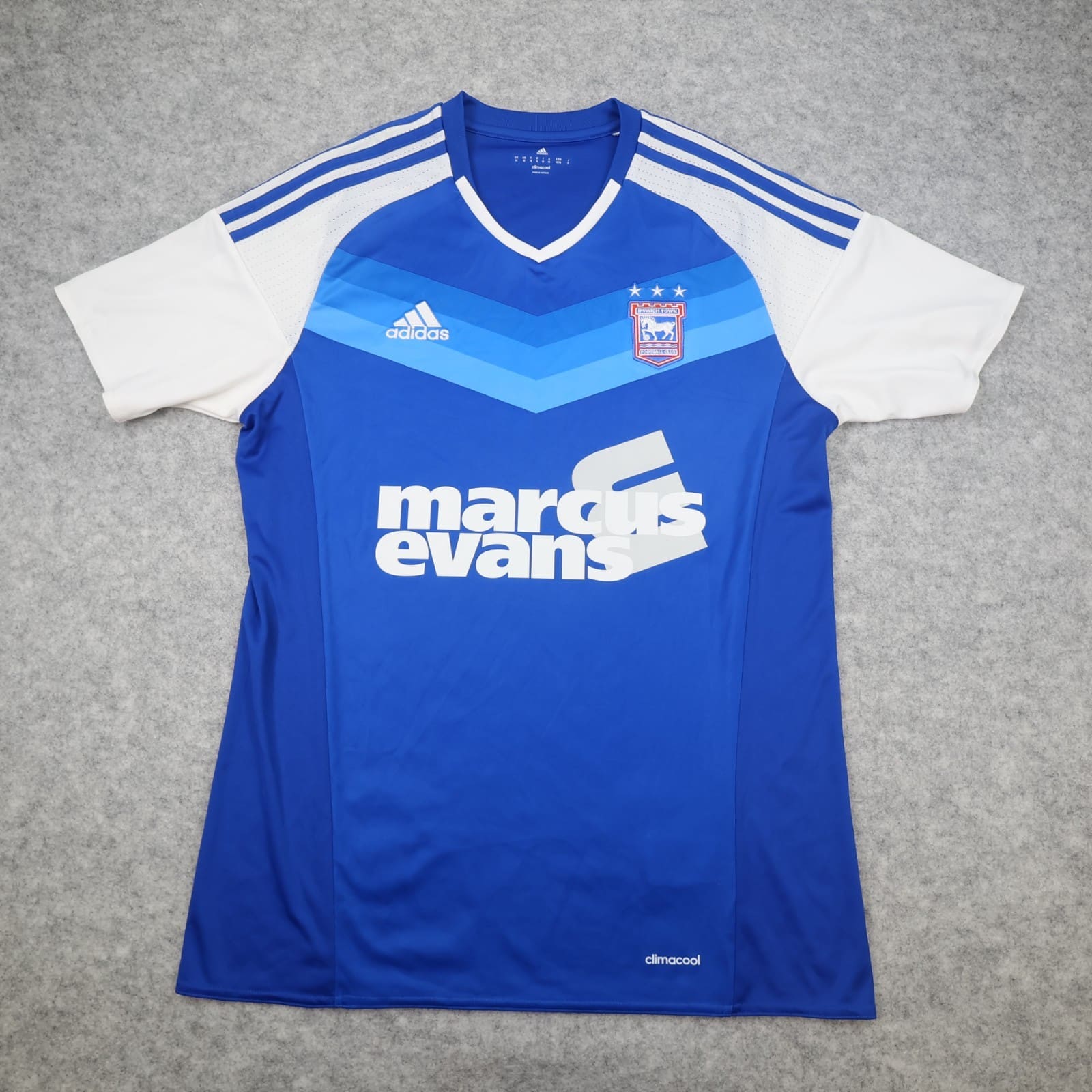 Ipswich Town Shirt Medium Blue Home Kit 2016 2017 Adidas Jersey Marcus Evans
