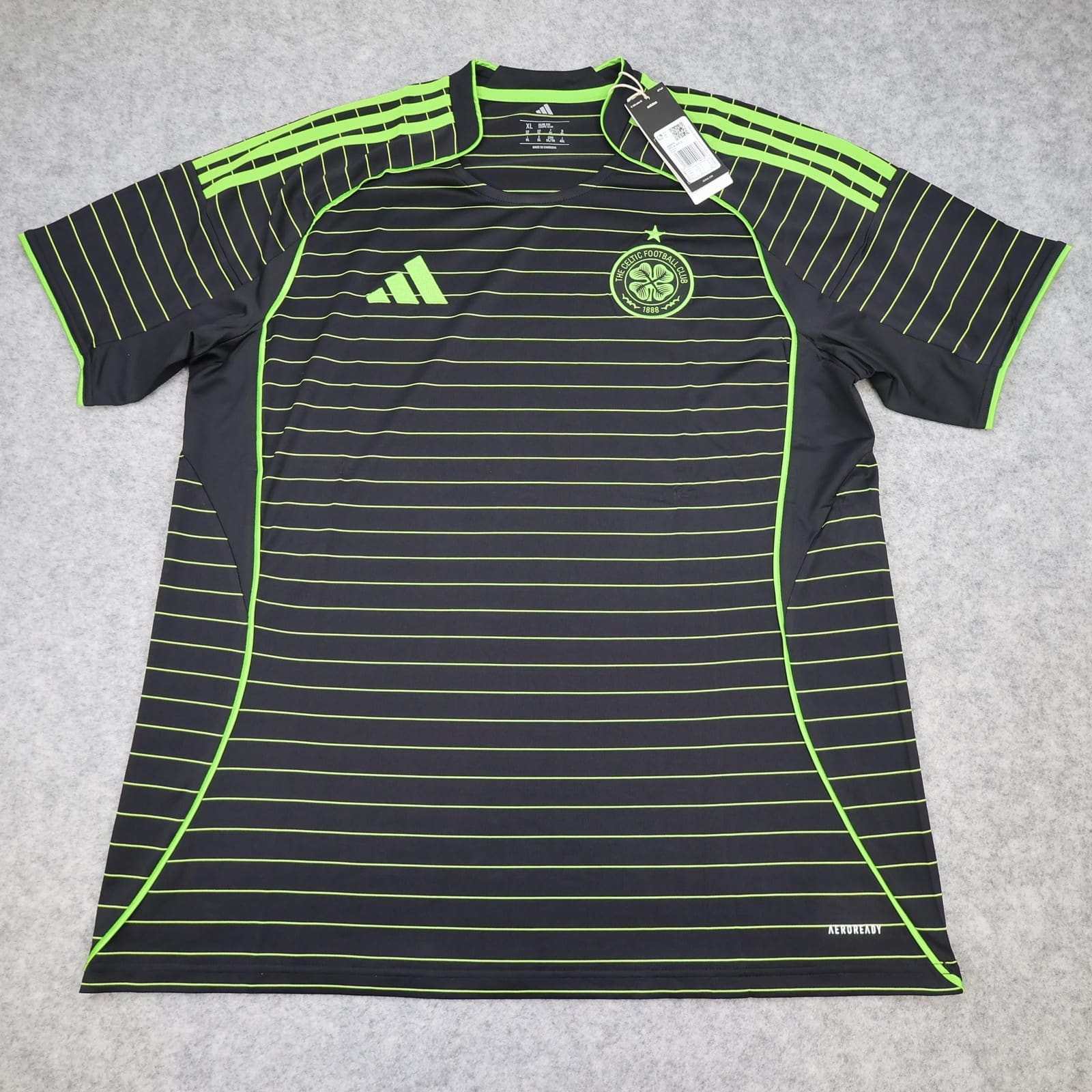 Celtic Shirt Mens XL Black Away SPFL Football Adidas Soccer Jersey 2024 2025