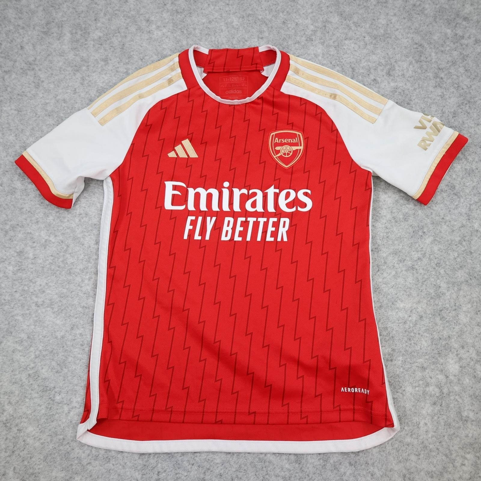 Arsenal Shirt Kids 11-12 Years 152cm Red Home 2023 2024 Adidas Soccer Jersey