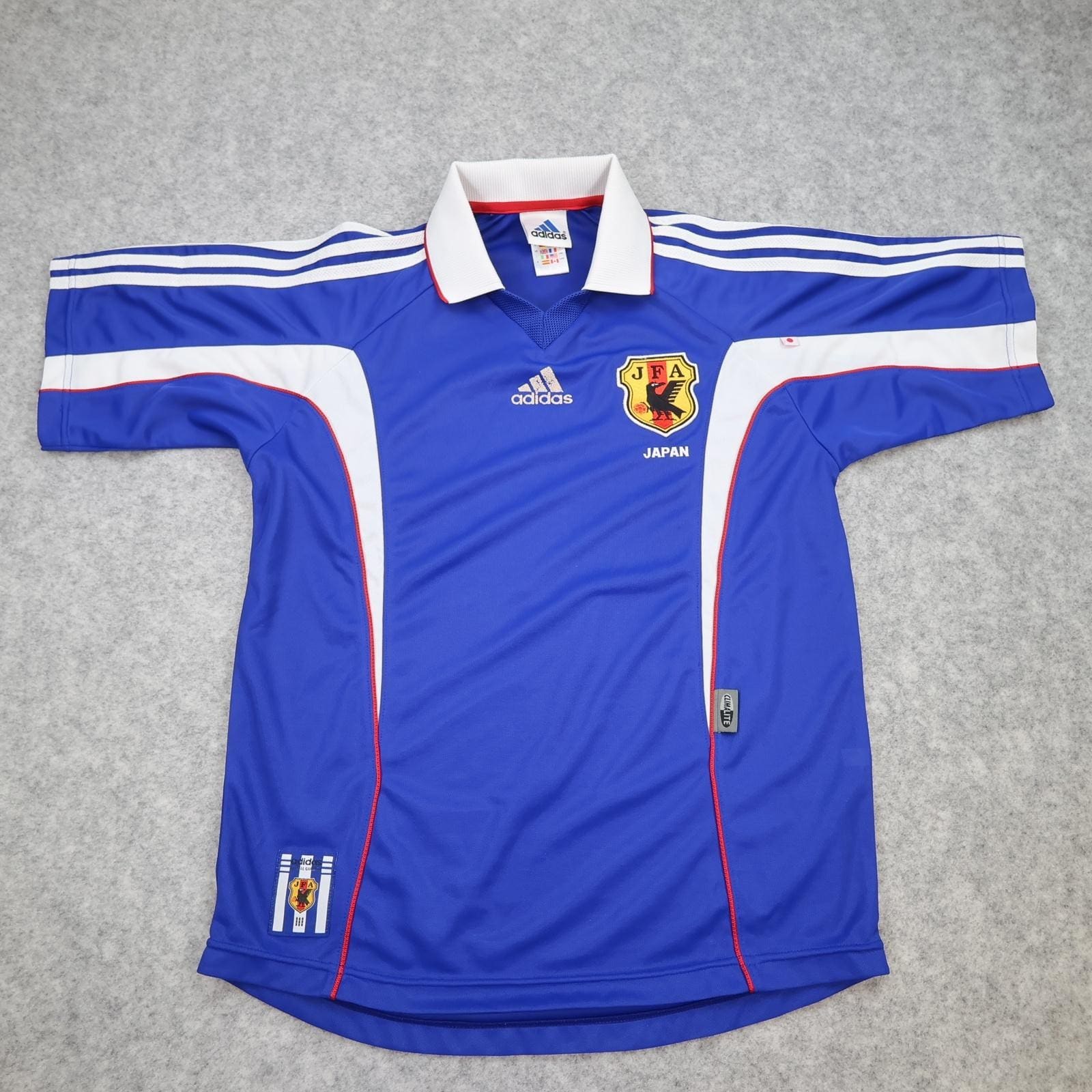 Vintage Japan Home Shirt Mens Medium Blue 2000 2002 Football Adidas JFA Jersey