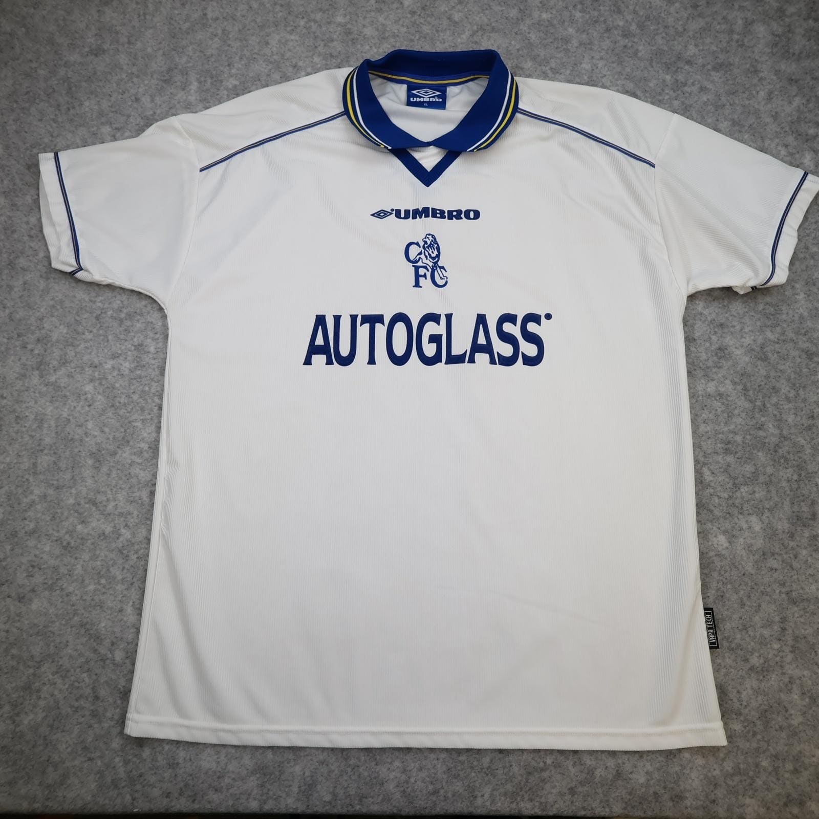 Vintage Chelsea Shirt Mens XL White Away EPL 1999 2001 Football Umbro Autoglass