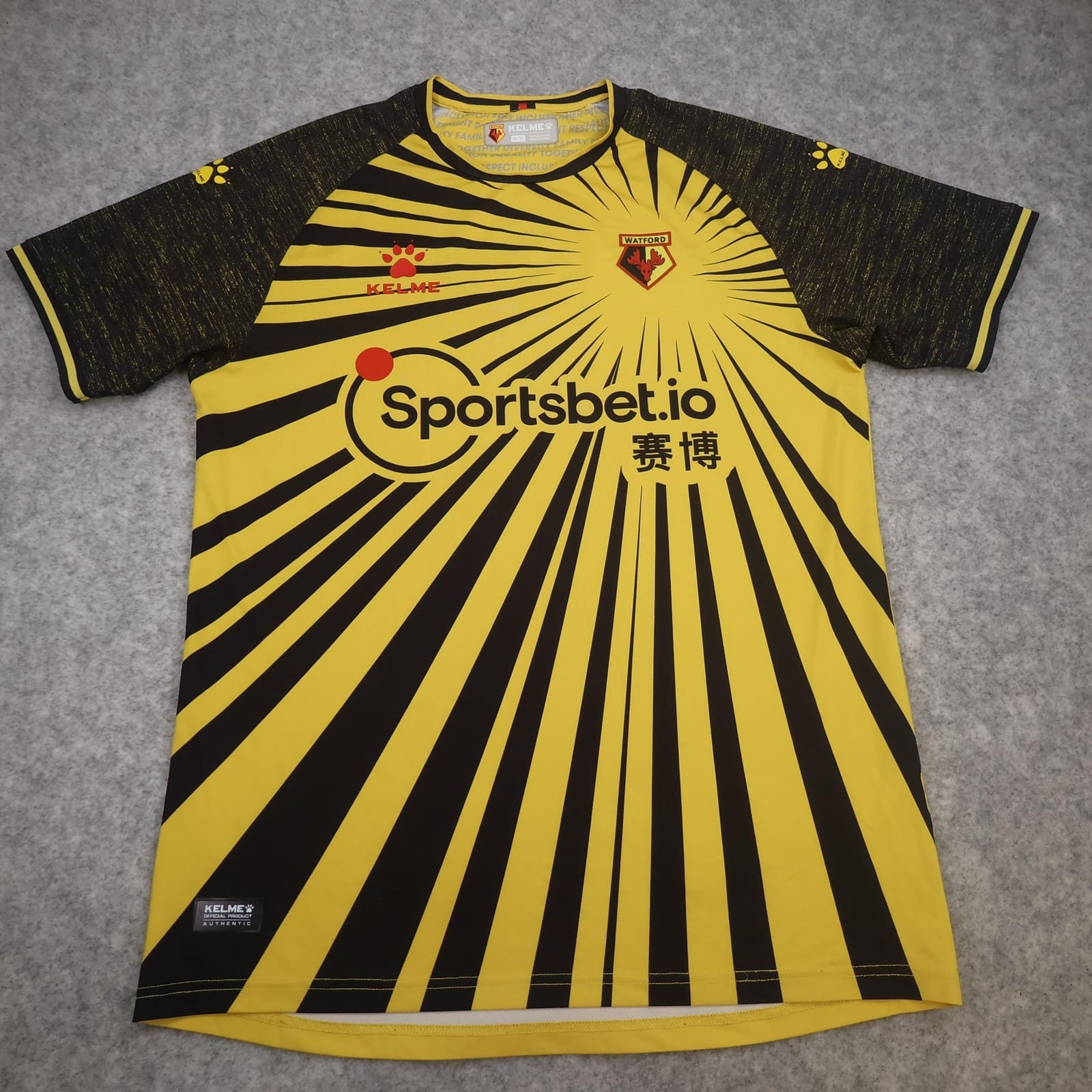 Watford Shirt Mens Extra Large Yellow Home 2020 2021 Football Soccer Jersey