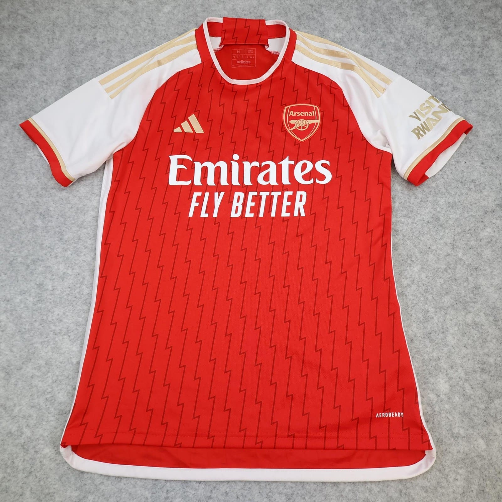 Arsenal Shirt Mens Medium Red Home 2023 2024 EPL Football Adidas Soccer Jersey