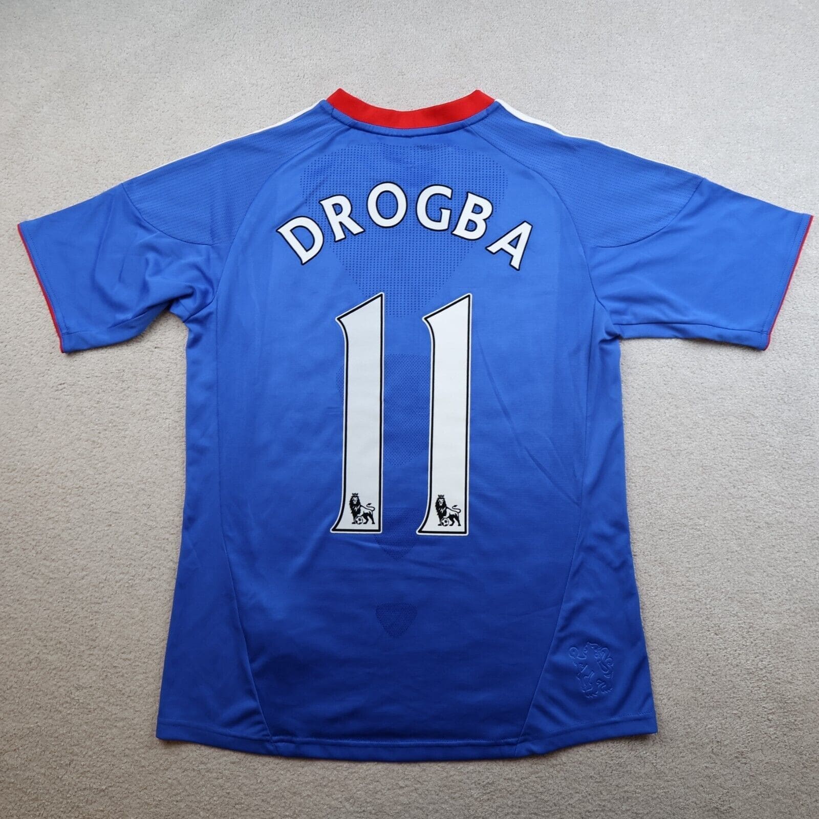 Chelsea Shirt Medium Blue Home Kit 2010 2011 Soccer Jersey Didier Drogba 11