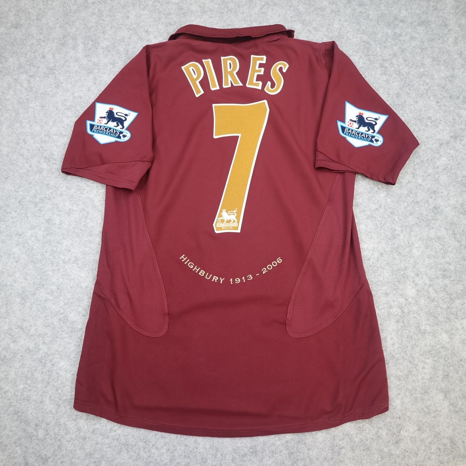 Vintage Arsenal Shirt Mens Medium Red Home 2005 2006 Highbury Nike O2 Pires 7