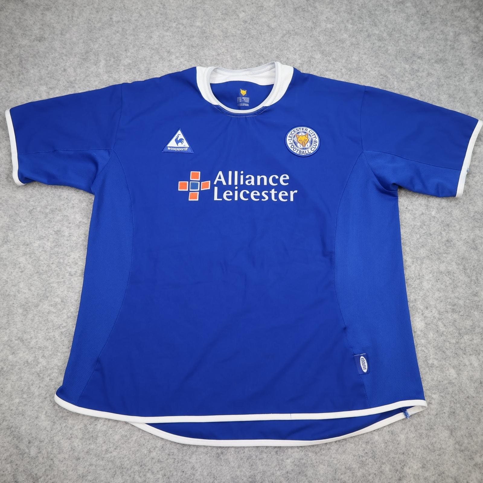 Vintage Leicester City Shirt Mens Large Blue Home 2003 2004 Le Coq Sportif