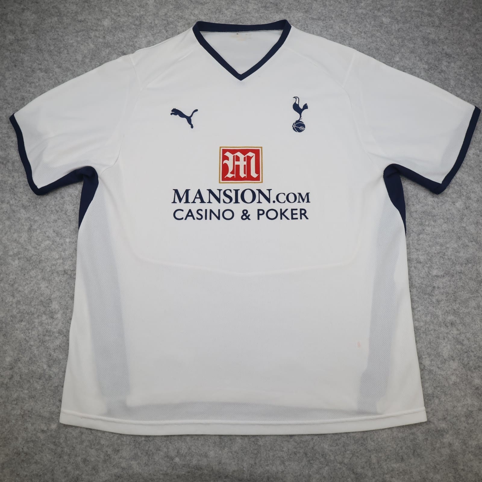 Tottenham Hotspur Shirt 2XL Puma White Home Kit 2008 2009 Soccer Jersey