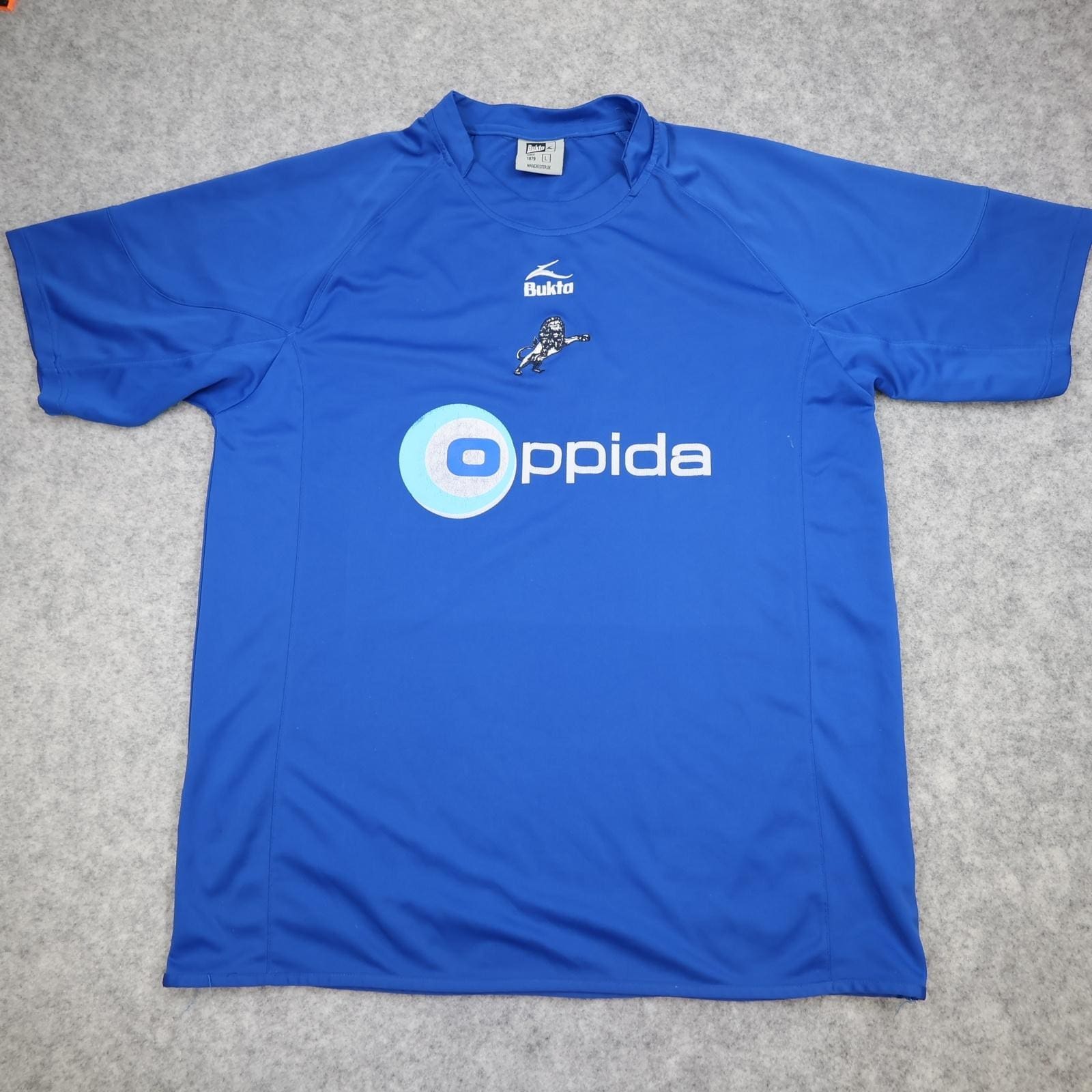 Millwall FC Shirt Mens Large Blue Home 2007 2008 Bukta Oppida Sponsor Jersey