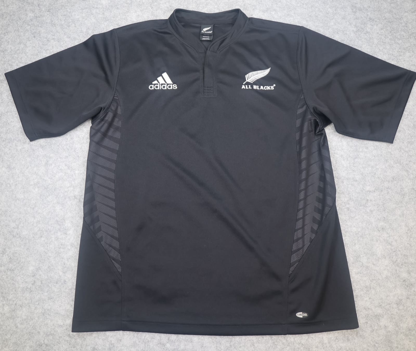 Vintage New Zealand Rugby Shirt 2XL Black Home Kit 2006 2007 Adidas Jersey