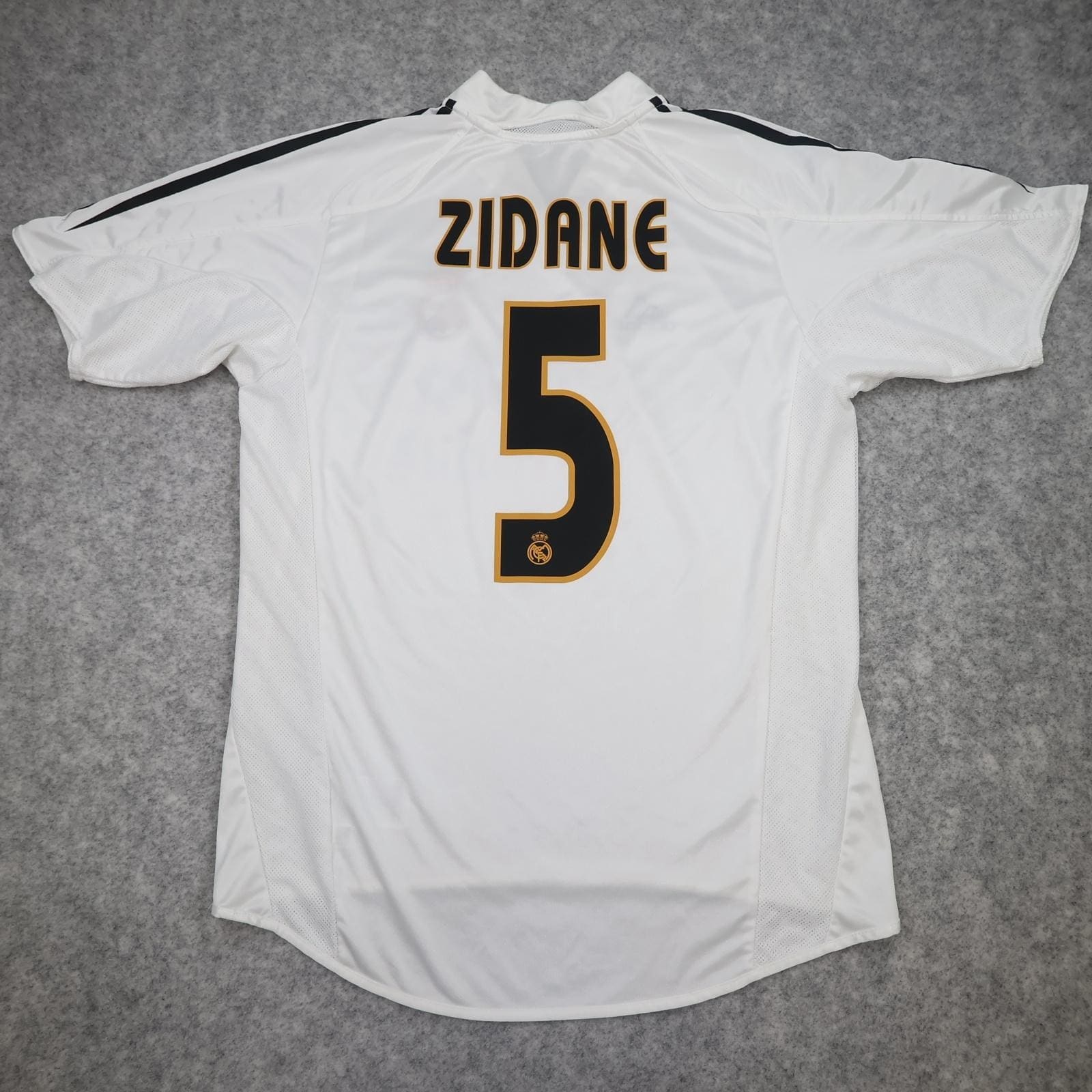 Vintage Real Madrid Shirt Mens Medium White 2004 2005 Football Adidas Zidane 5