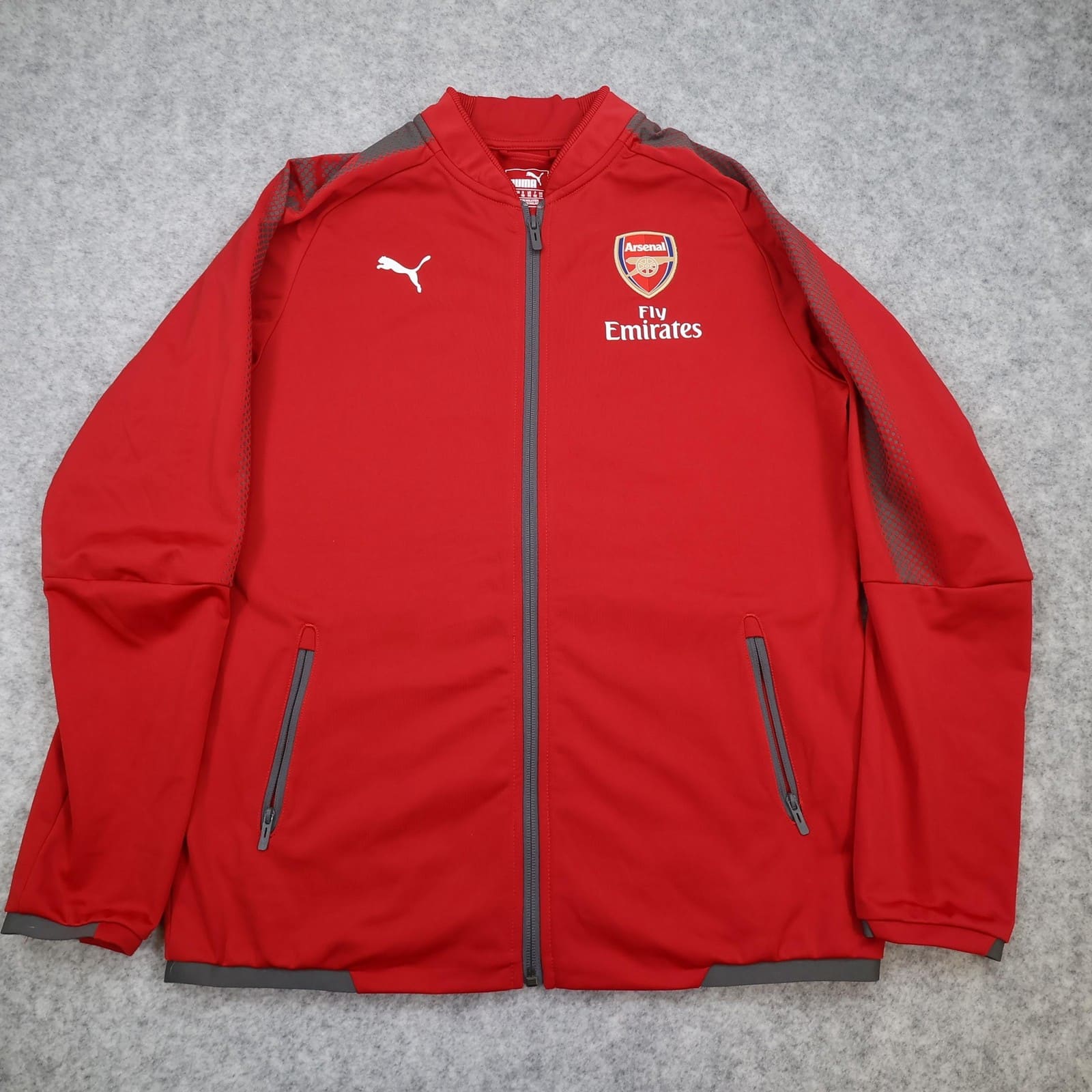 Arsenal Jacket Womens Size 14 Red EPL 2017 2018 Puma Full Zip Training