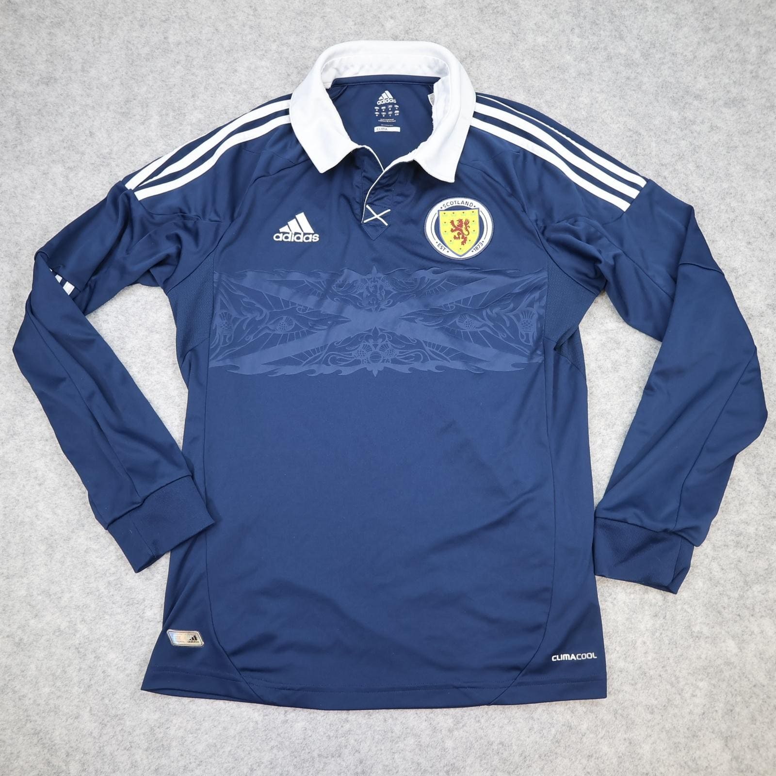 Scotland Home Shirt Mens Medium Blue 2011 2012 Football Adidas Climacool Jersey
