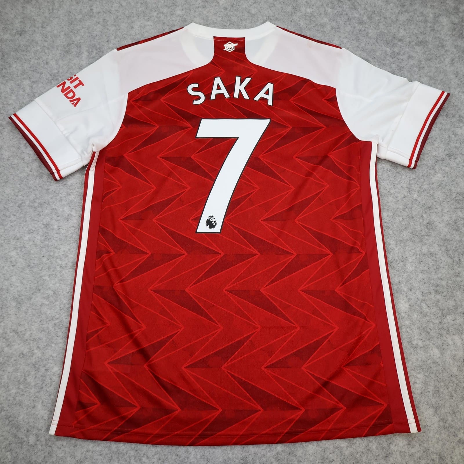 Arsenal Shirt Mens Large Red Home 2020 2021 EPL Football Adidas Emirates Saka 7