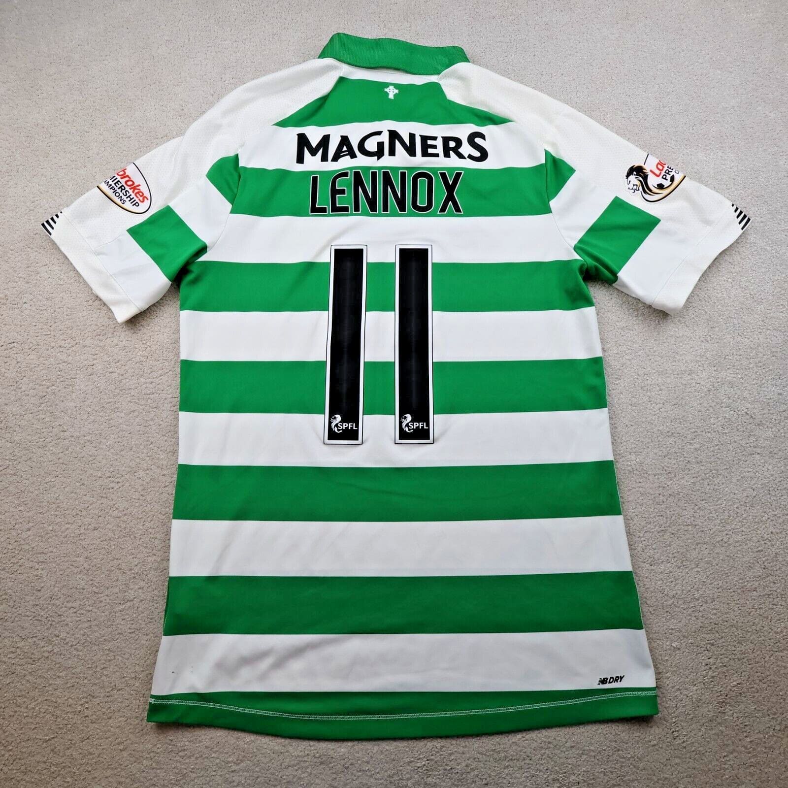 Celtic Football Shirt Large Green Home Kit 2018 2019 New Balance Soccer Jersey
