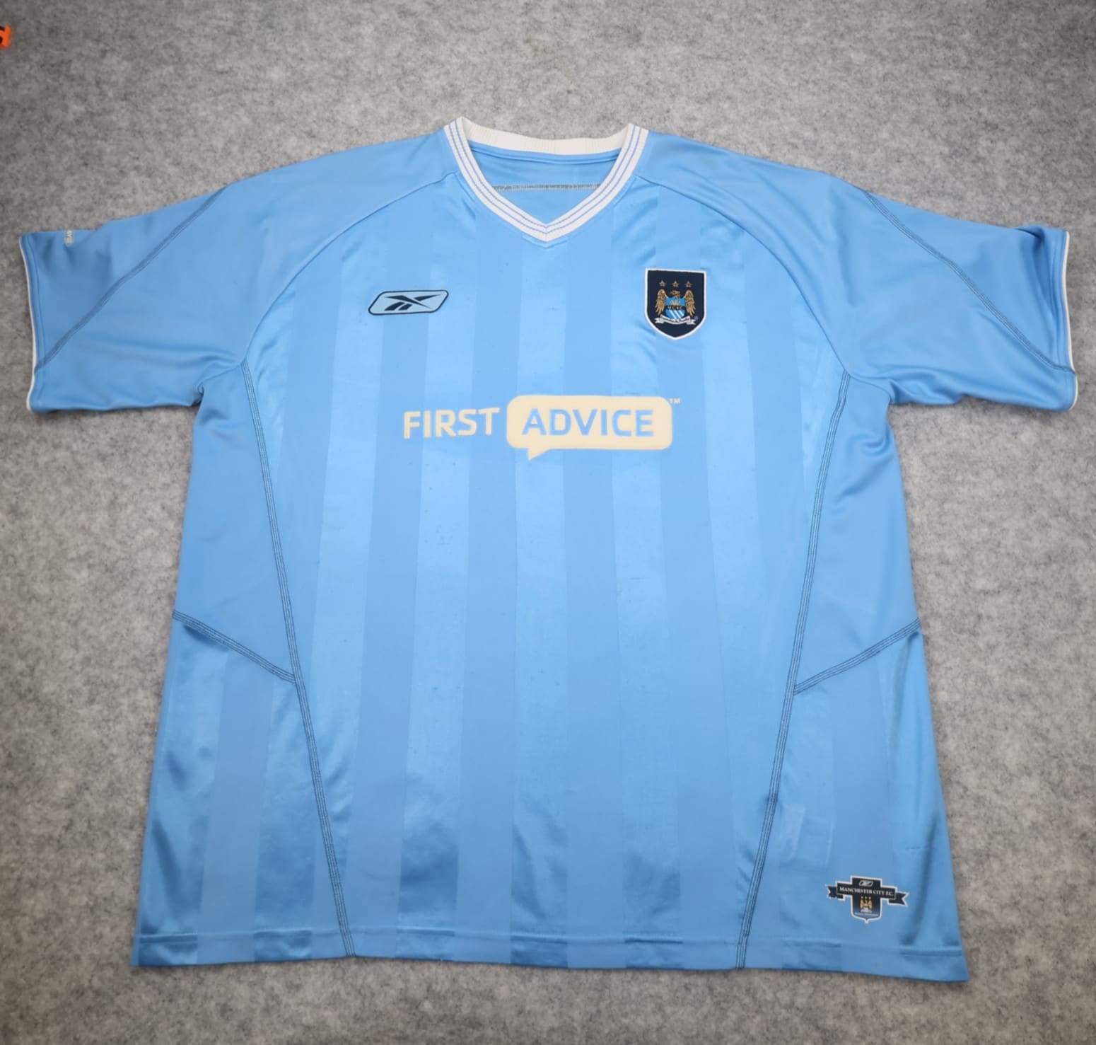 Vintage Manchester City Shirt 2XL Blue Home Kit 2003 2004 Reebok Soccer Jersey