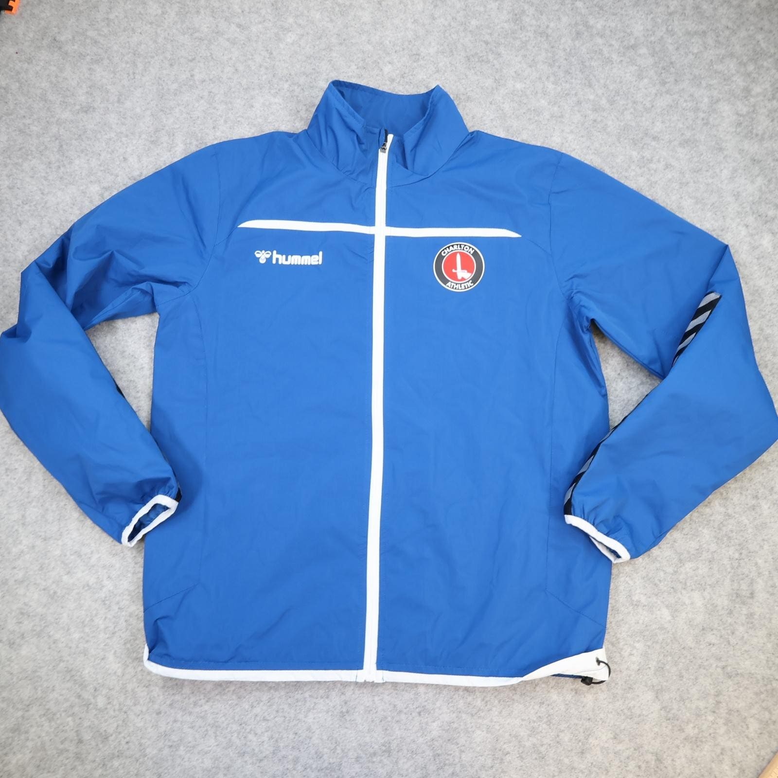 Charlton Athletic Jacket Mens Medium Blue EFL Tracksuit Hummel Training Top
