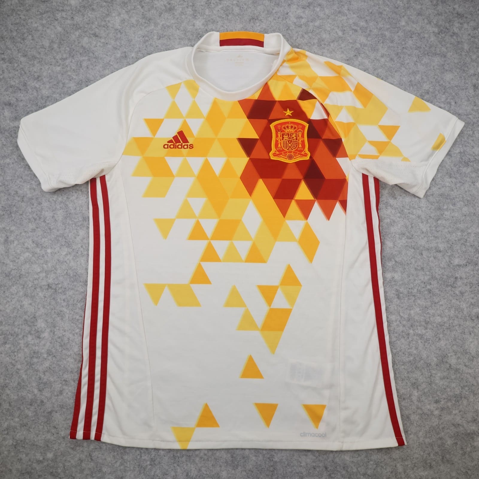 Spain Football Shirt Medium White Away Kit 2016 2017 España Soccer Jersey