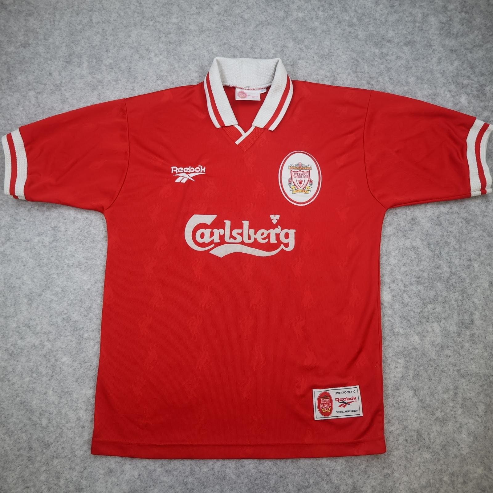 Vintage Liverpool Shirt Mens Medium Red Home 1996 1998 Football Reebok Carlsberg
