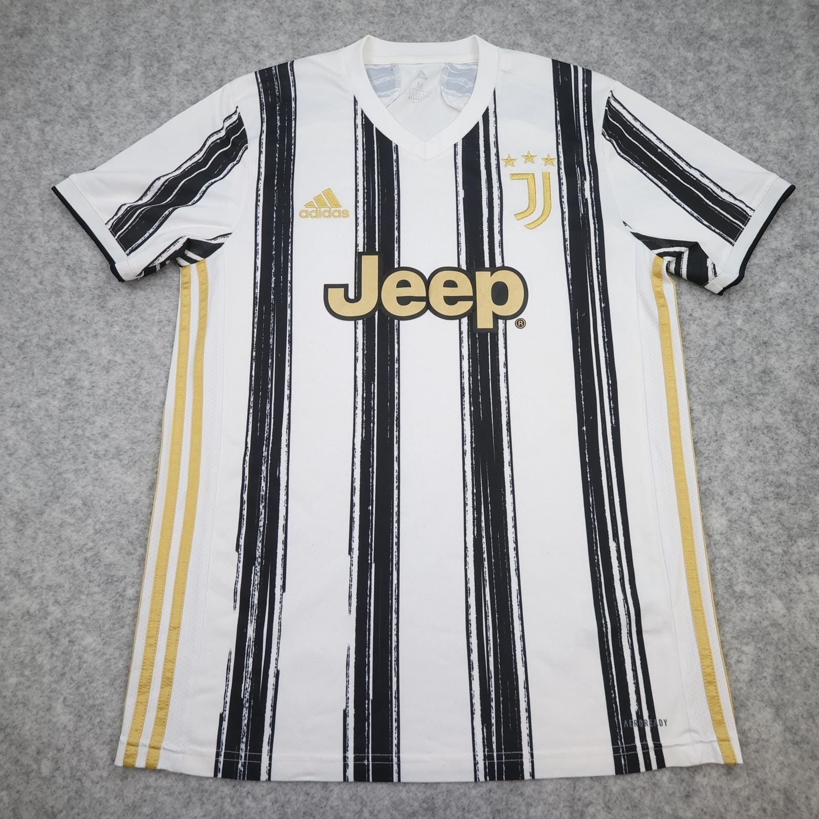 Juventus Shirt Mens Medium White Home 2020 2021 Football Adidas Jeep AEROREADY