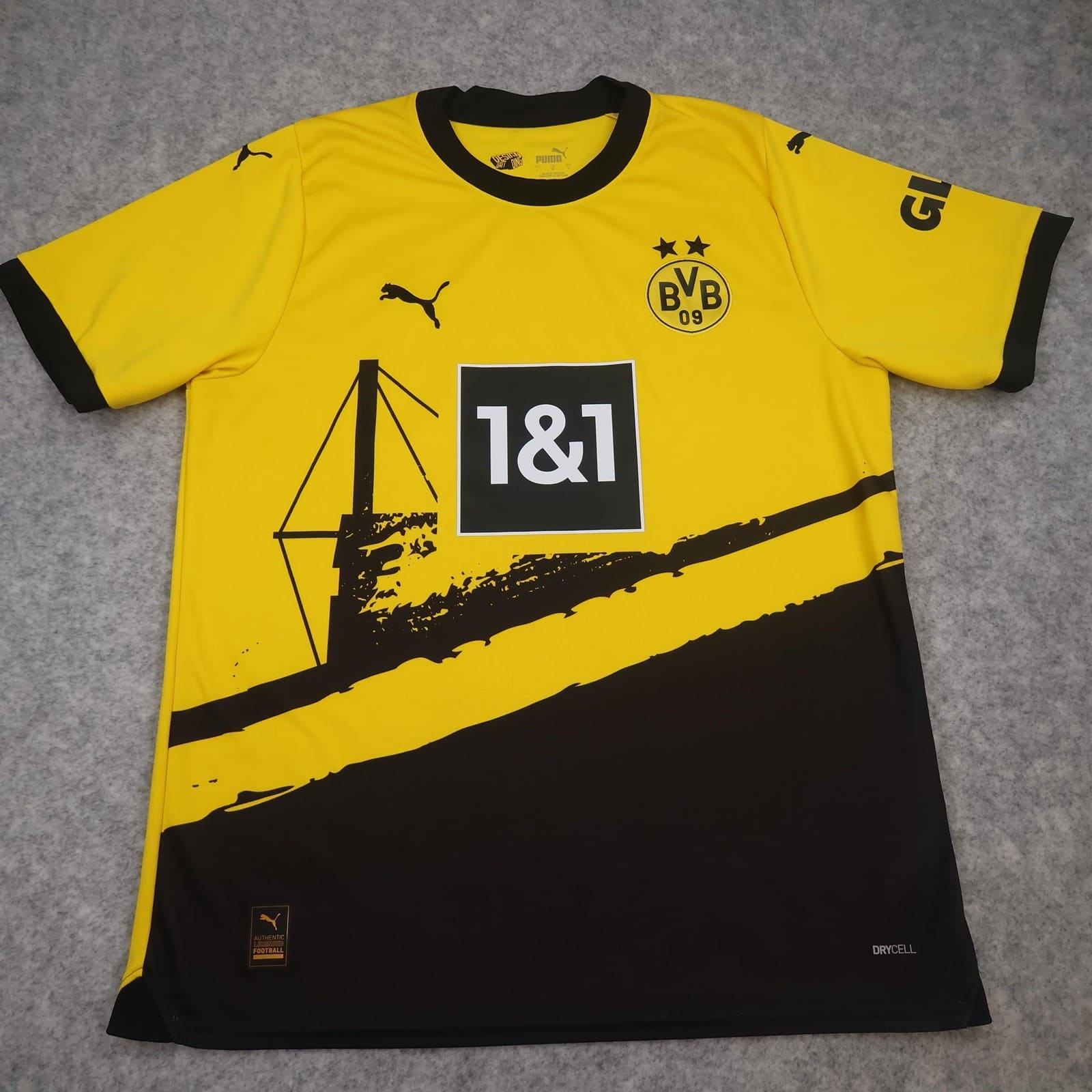 Borussia Dortmund Shirt Mens Large Yellow Black Home 2023 2024 Football Puma Jer