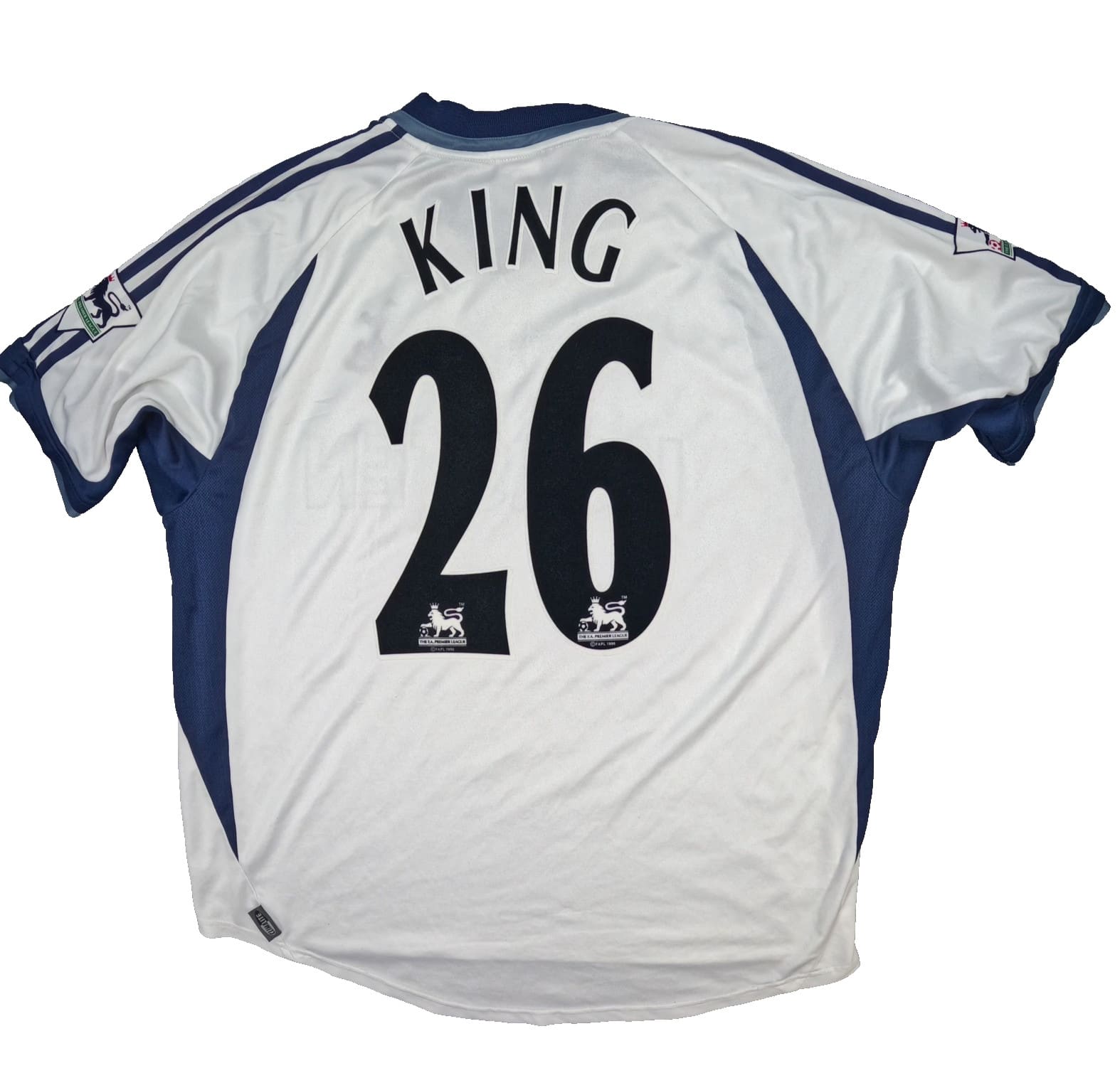 Tottenham Hotspur Shirt Extra Large White Home 2001 2002 adidas Ledley King 26