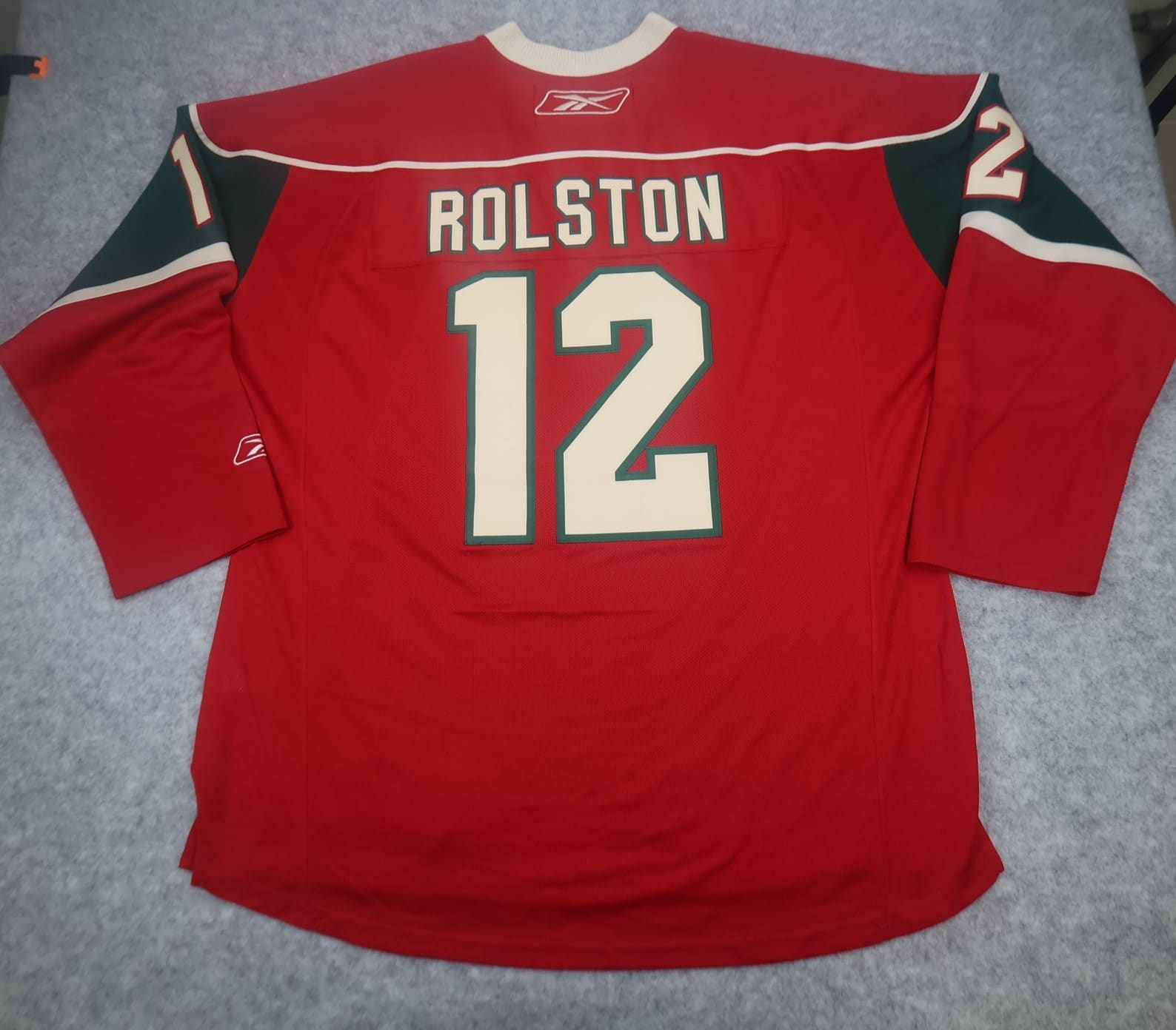 Vintage Minnesota Wild Jersey 2XL Red Reebok NHL Ice Hockey Brian Rolston Woven