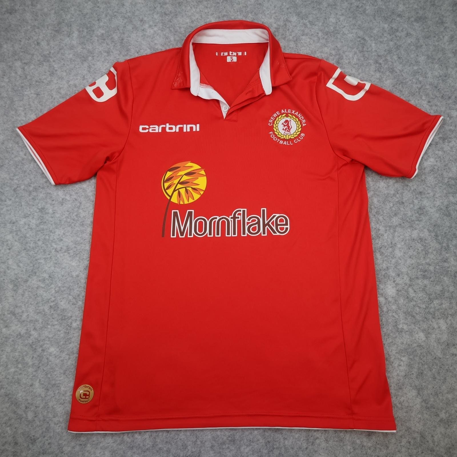 Crewe Alexandra Shirt Mens Small Red Home 2012 2013 Carbrini Mornflake Jersey