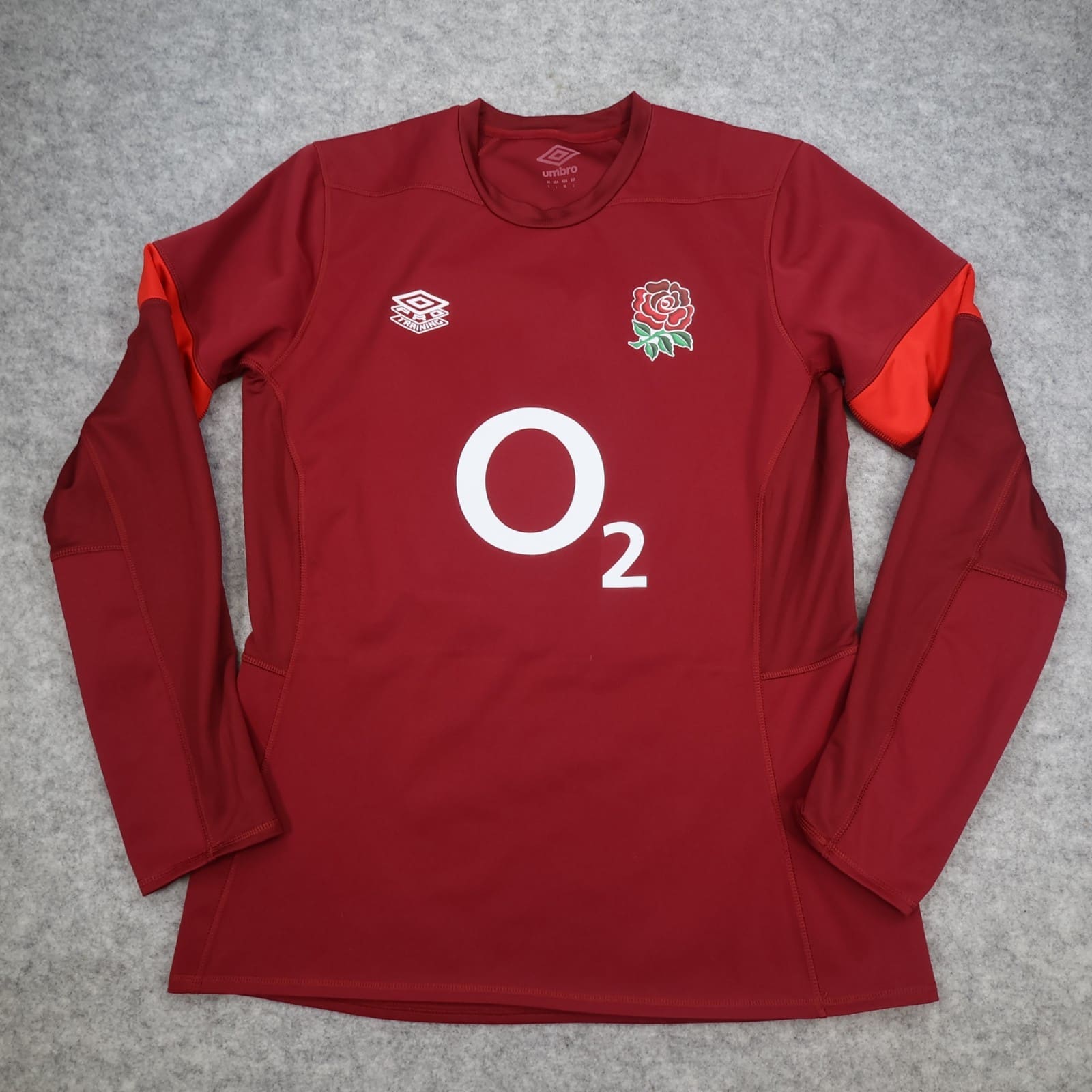 England Rugby Shirt Large Red Drill Top 2023 2024 Umbro Jersey O2