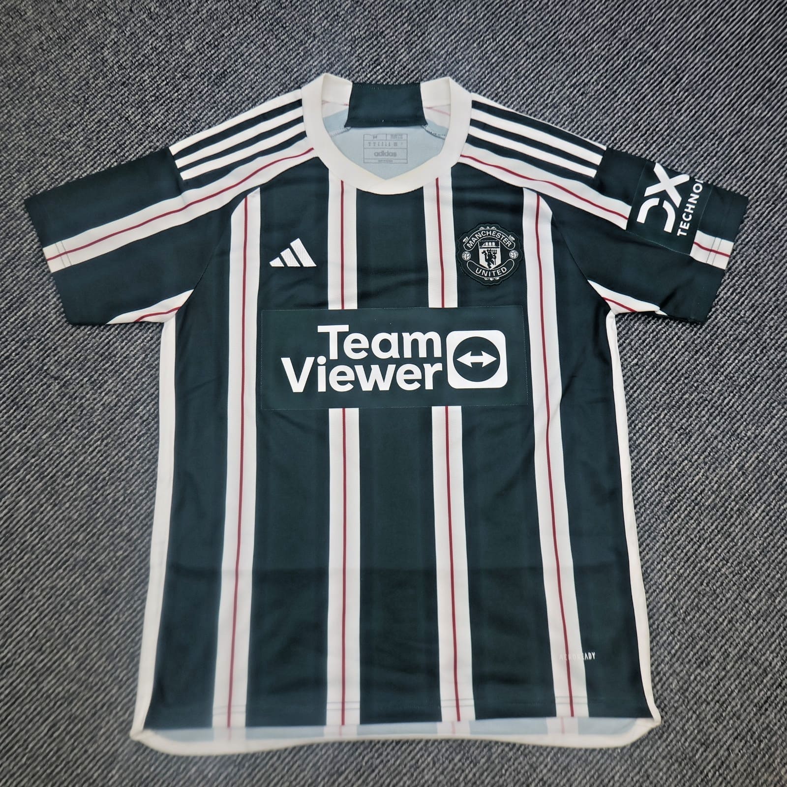 Manchester United Shirt Medium White Green Away Kit 2023 2024 Adidas Jersey