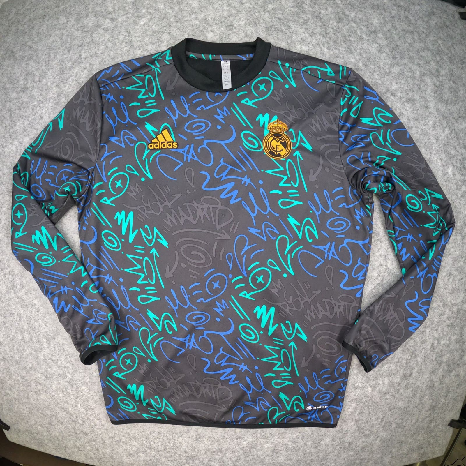 Real Madrid Top Medium Pre Match 2021 2022 Adidas Football Training Jumper