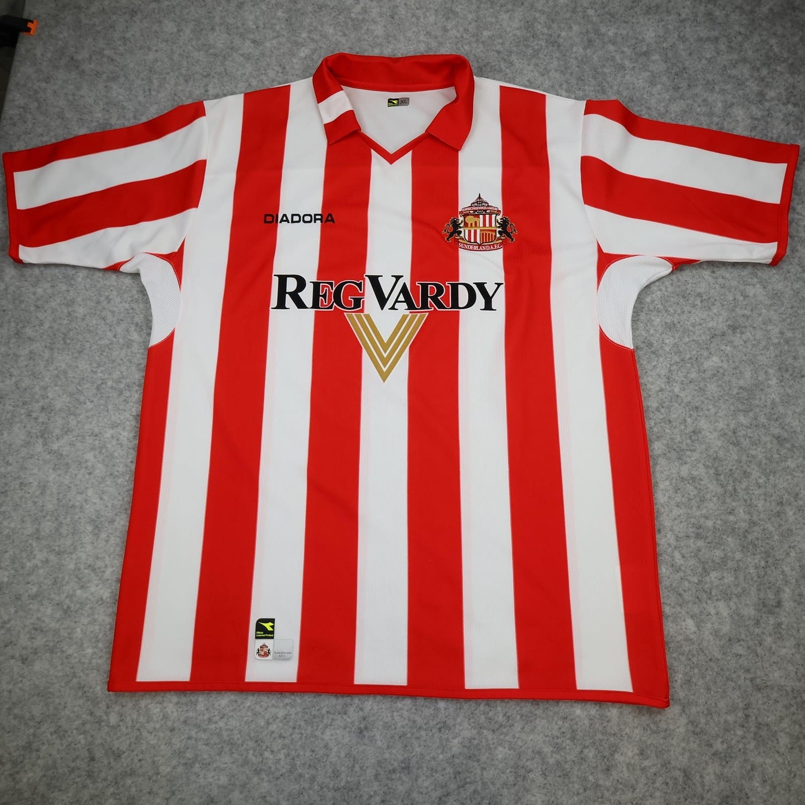 Sunderland Shirt Mens XL Red Home 2004 2005 Diadora Reg Vardy Soccer Jersey