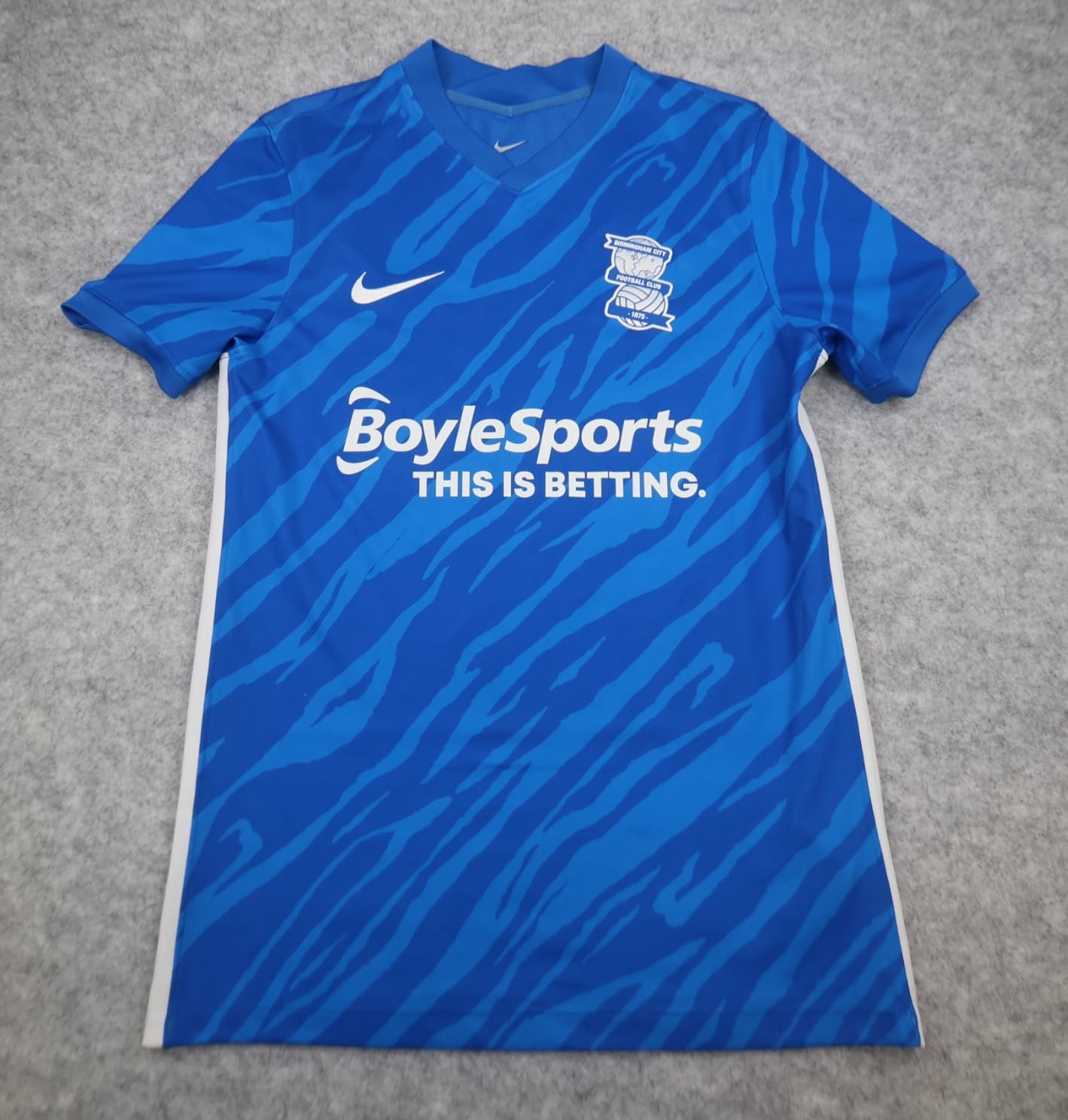 Birmingham City Shirt Medium Home Shirt Blue Nike Soccer 2021 2022 Soccer Jersey