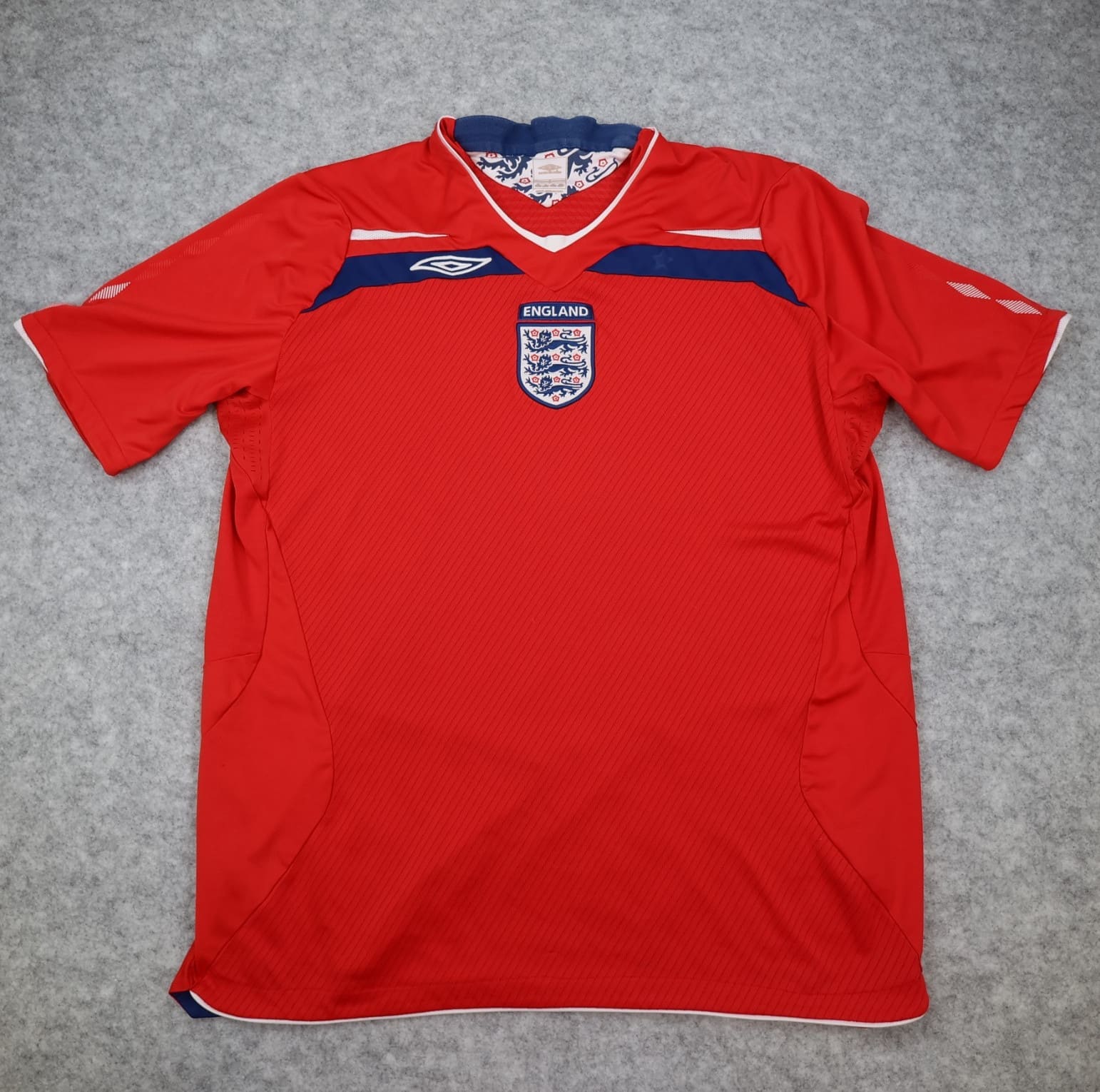 Vintage England Football Shirt Extra Large Red Away Kit 2008 2010 Jersey XL
