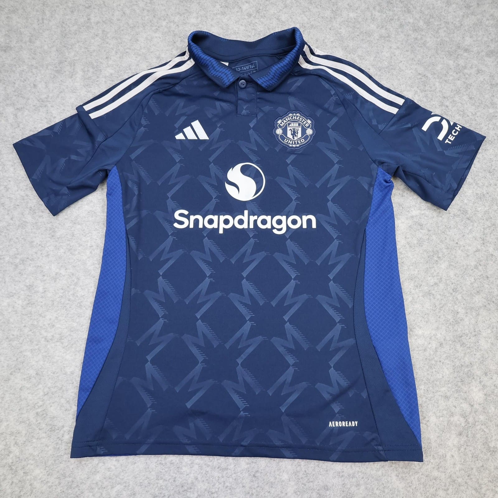 Manchester United Shirt Kids Away 13-14 Years Blue 2024 Football Adidas Jersey
