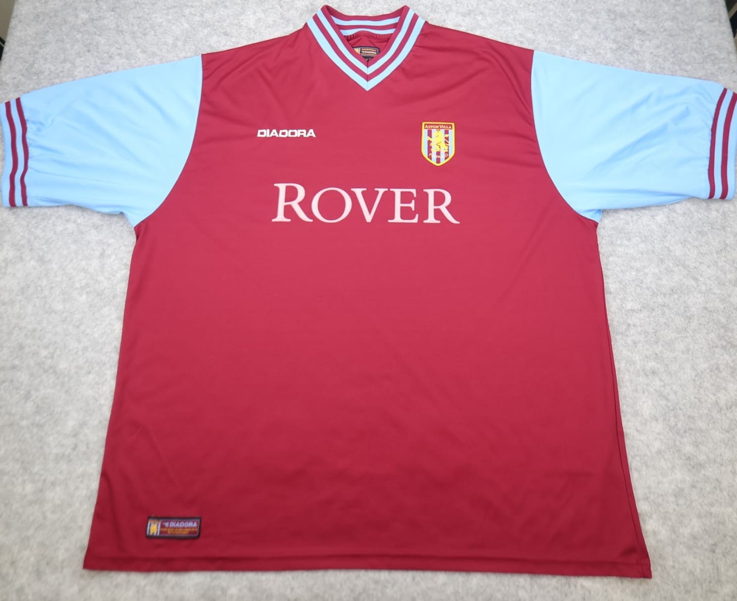 Vintage Aston Villa Shirt 3XL Burgundy Home Kit 2002 2003 Diadora Jersey 50" 52"