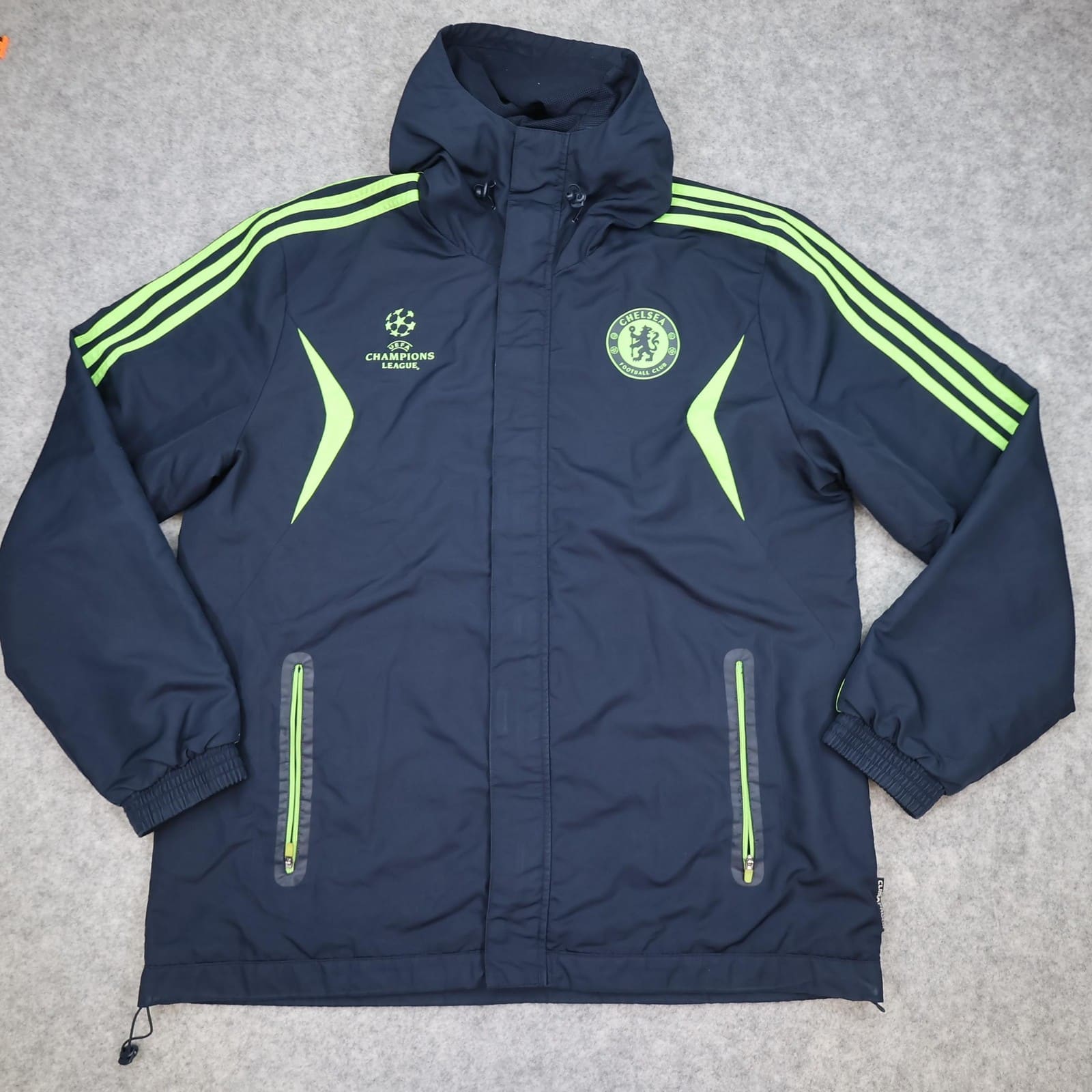 Chelsea Jacket Mens Large Navy 2010 2011 EPL Football Adidas Champions League